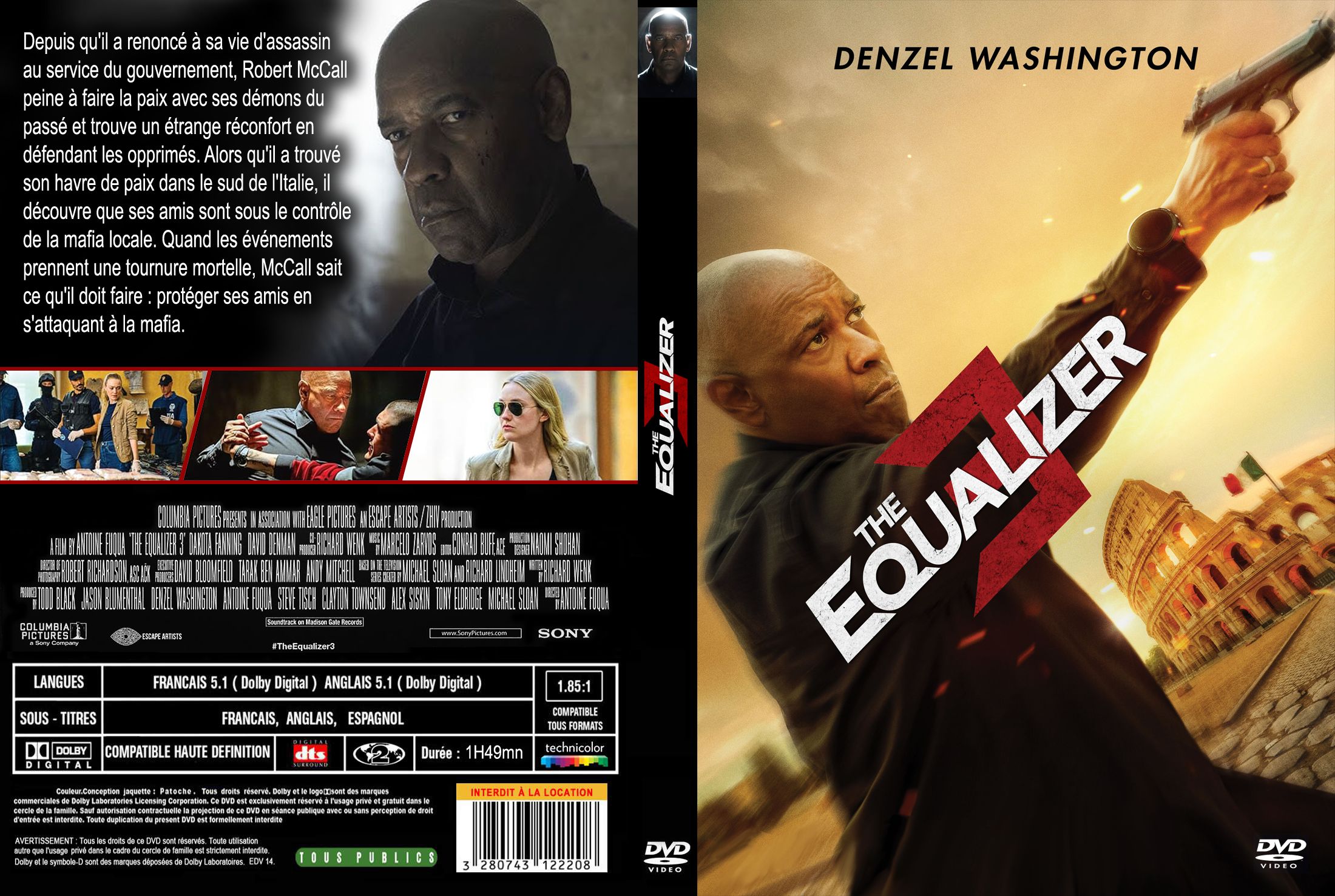 Jaquette DVD The equalizer 3 custom