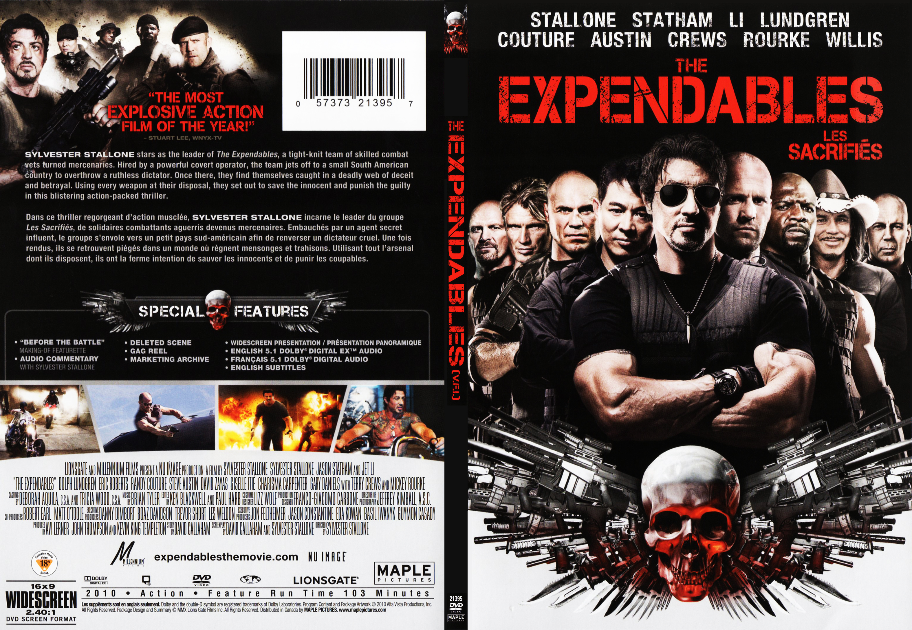 Jaquette DVD The expendables - SLIM