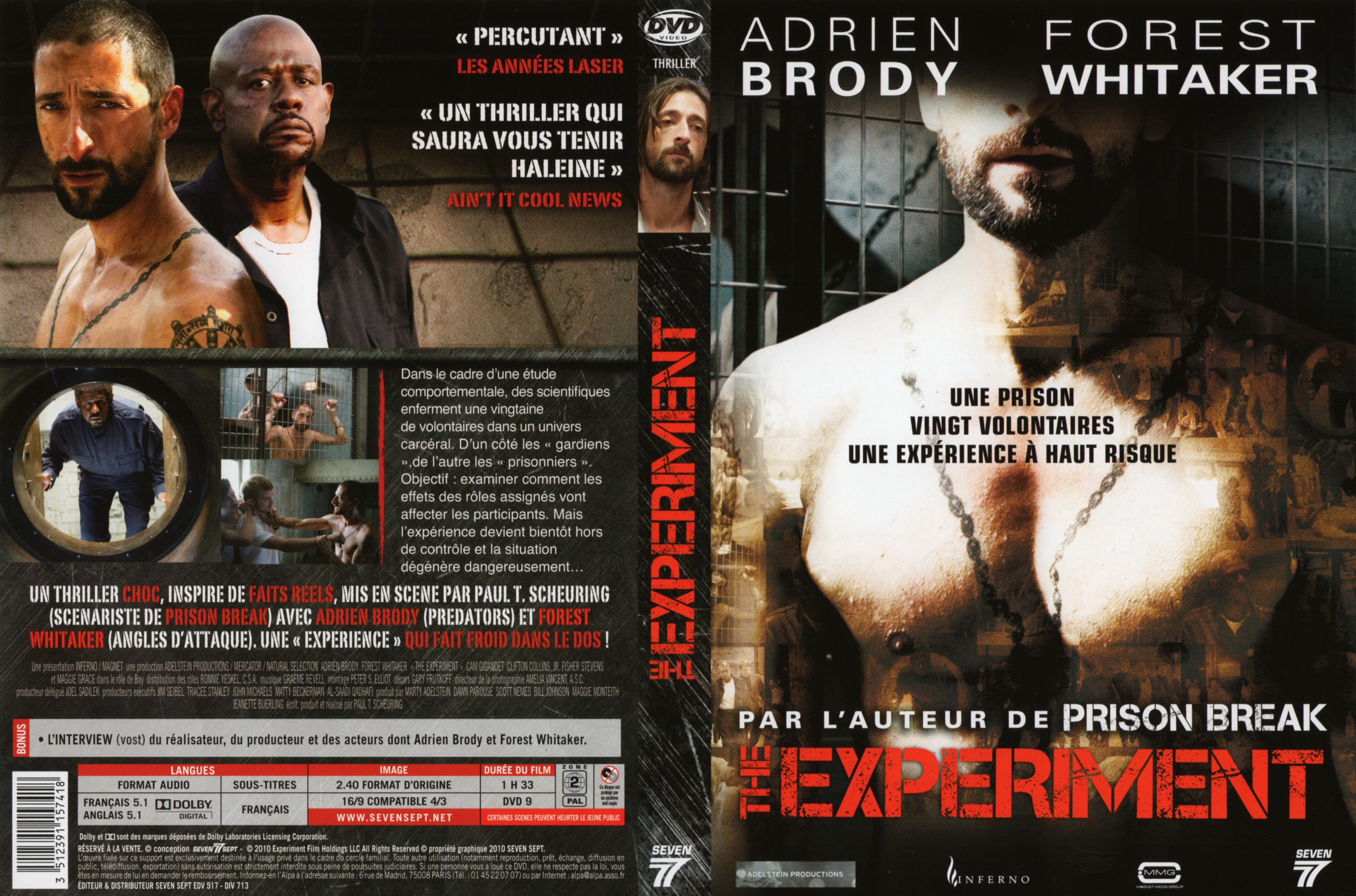 Jaquette DVD The experiment