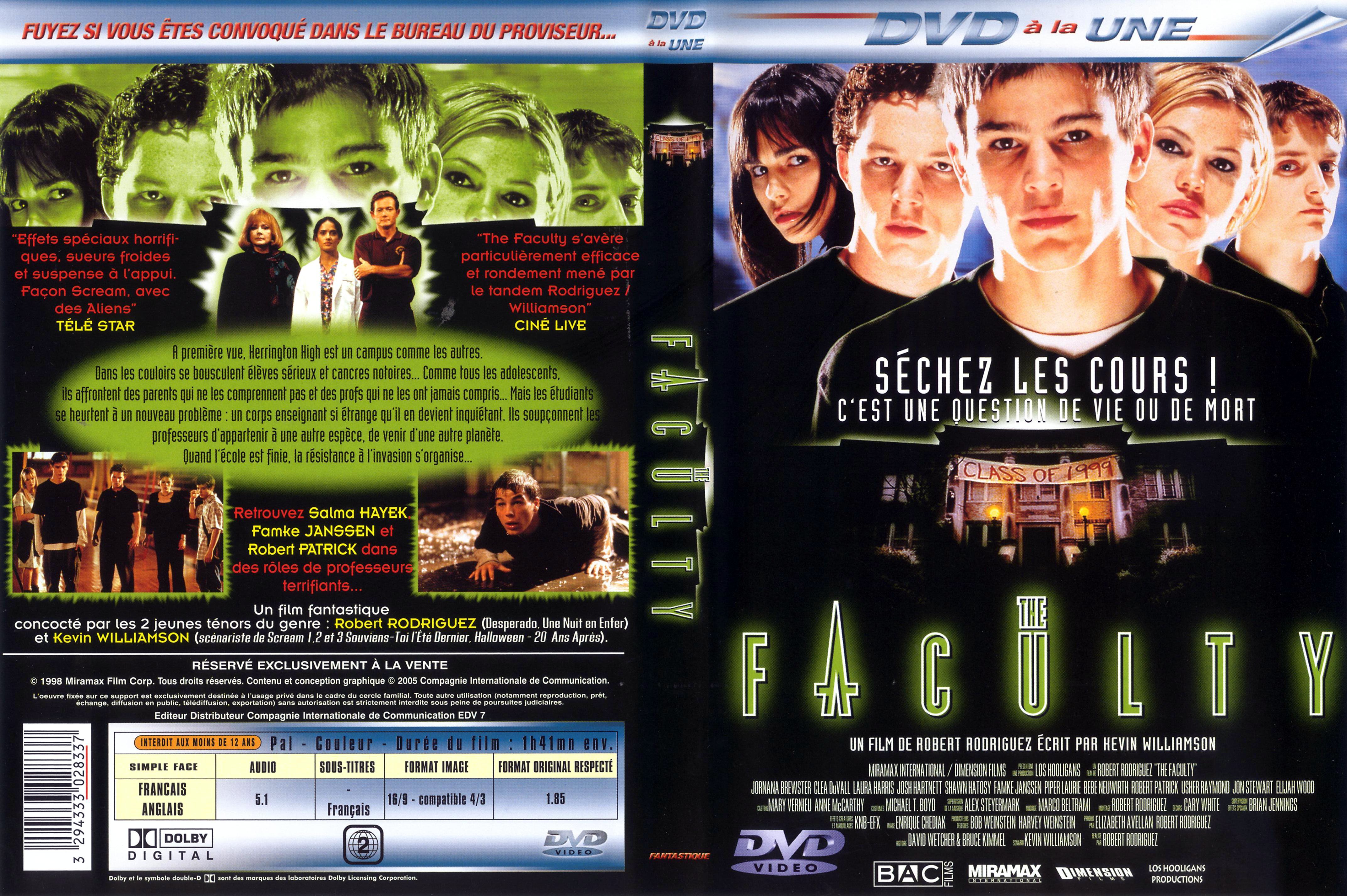 Jaquette DVD The faculty v3