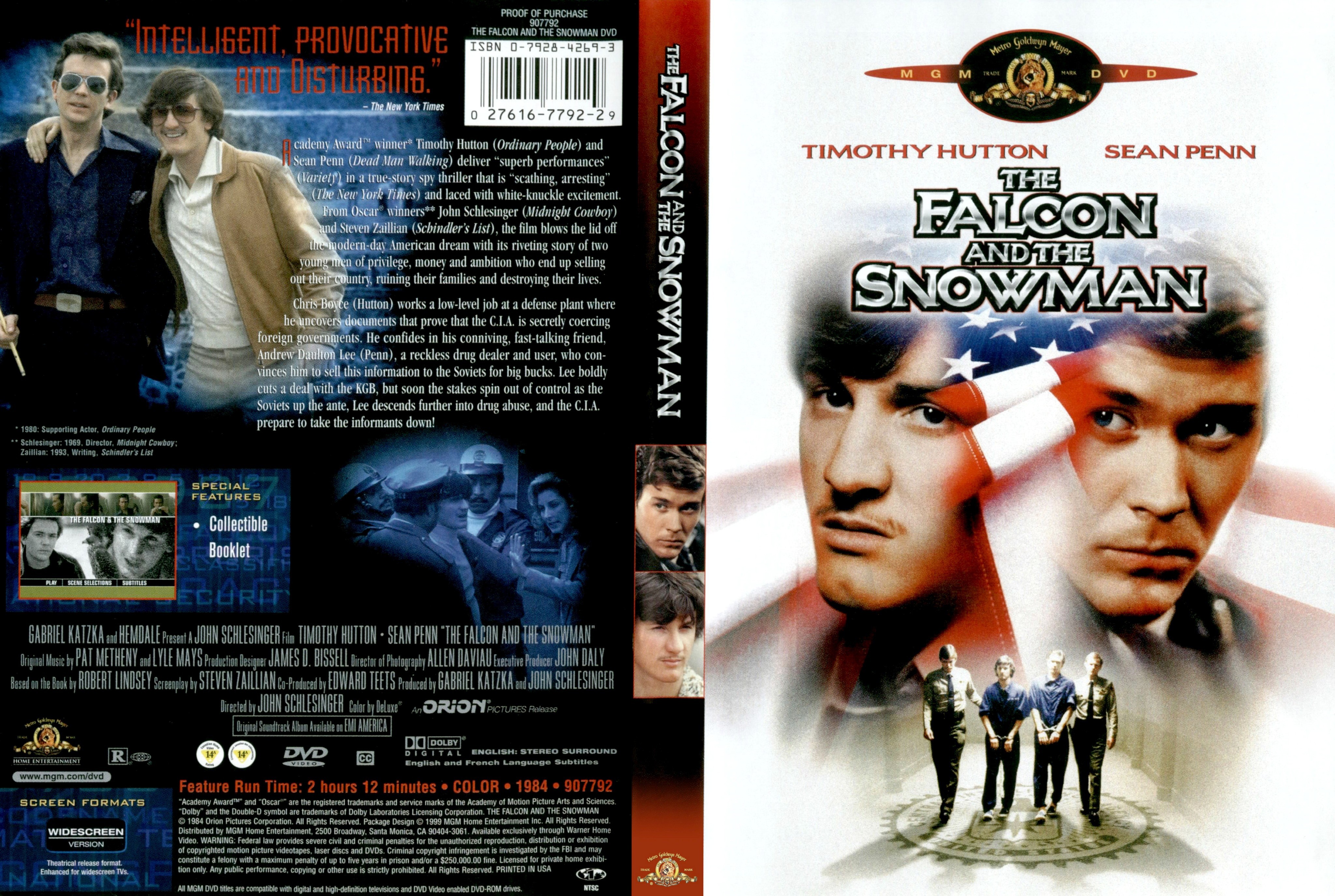 Jaquette DVD The falcon and the snowman