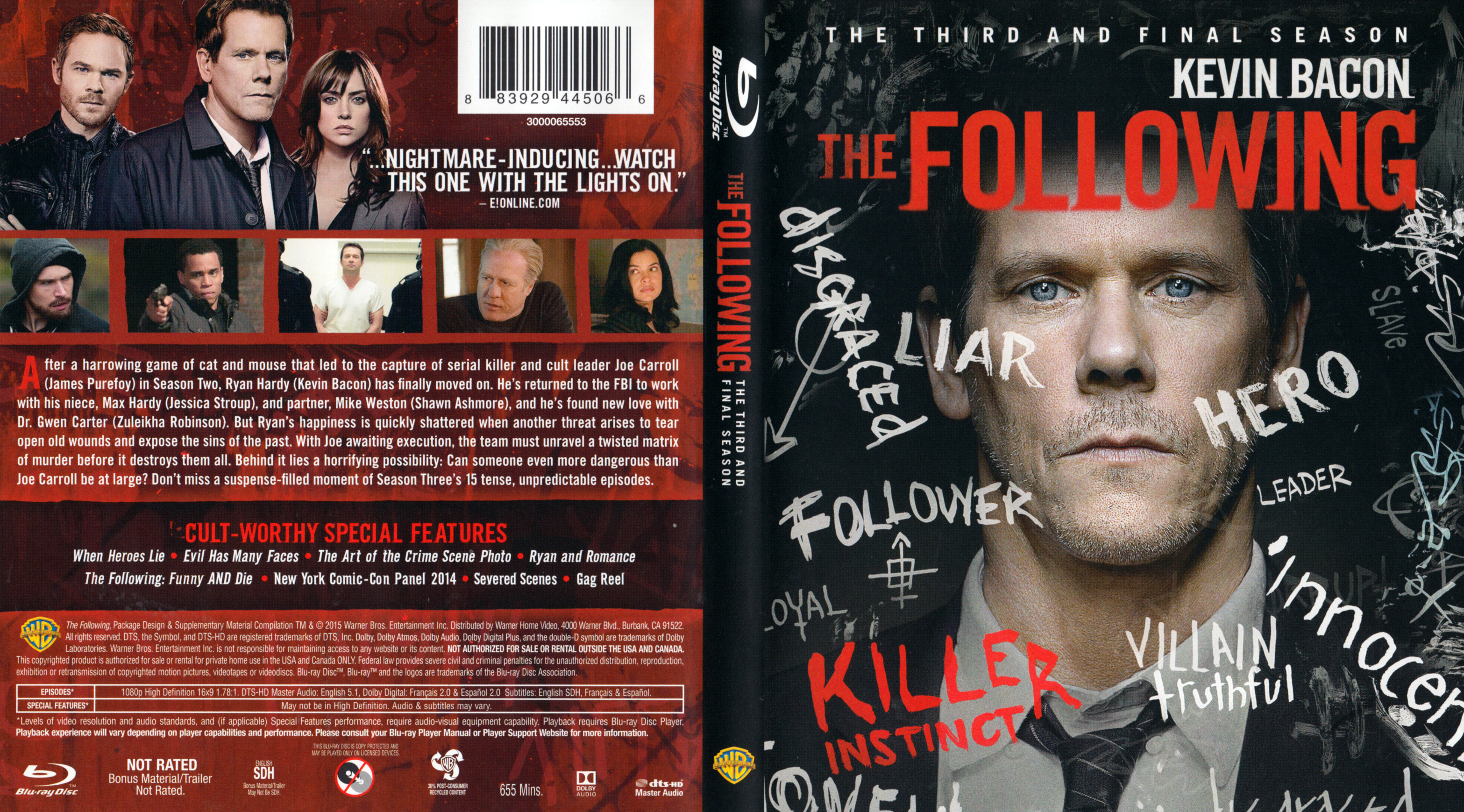Jaquette DVD The following Saison 3 Zone 1 (BLU-RAY)
