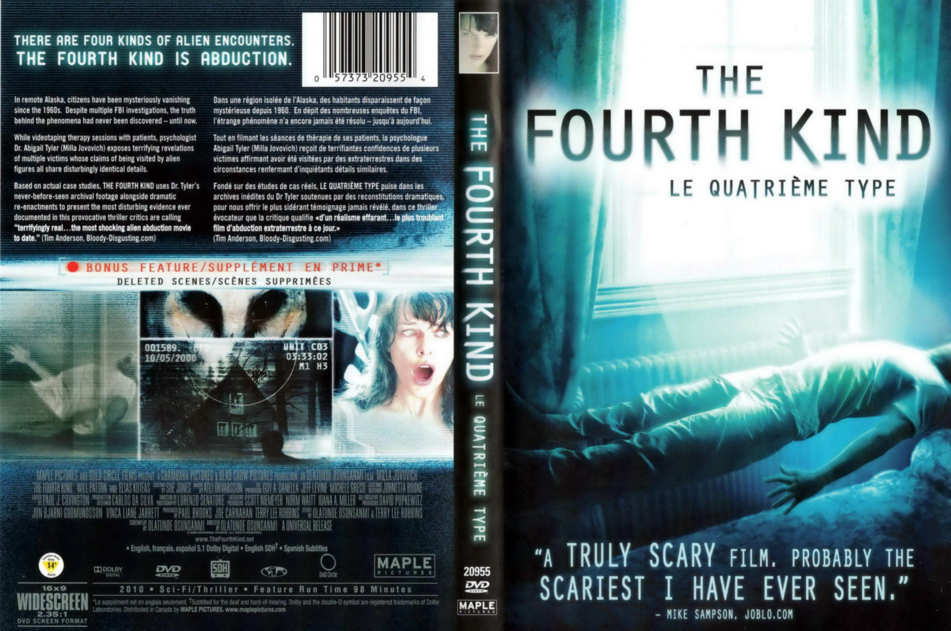 Jaquette DVD The fourth kind (Canadienne)