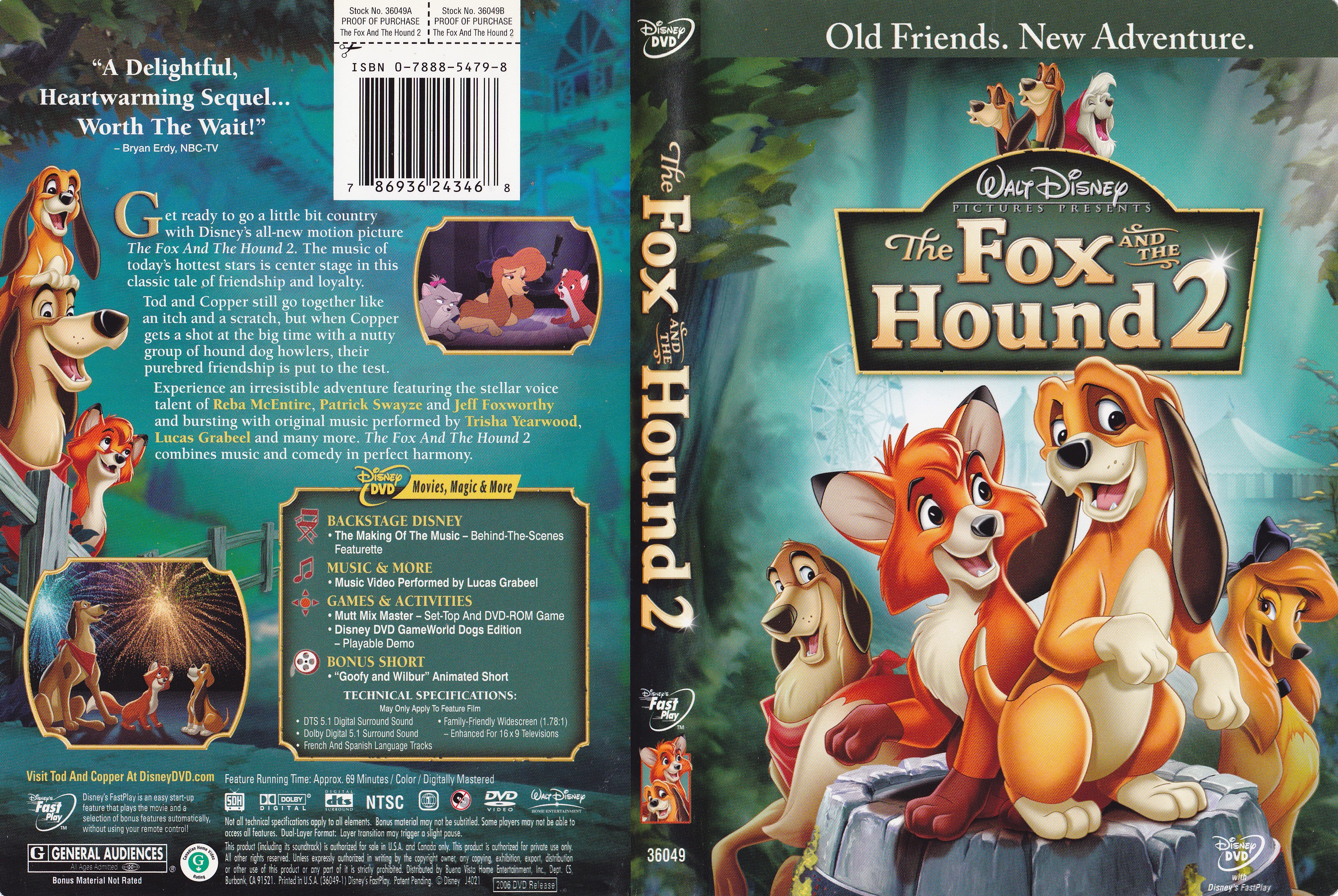 Jaquette DVD The fox and the hound 2 - Rox et rouky 2 (Canadienne)