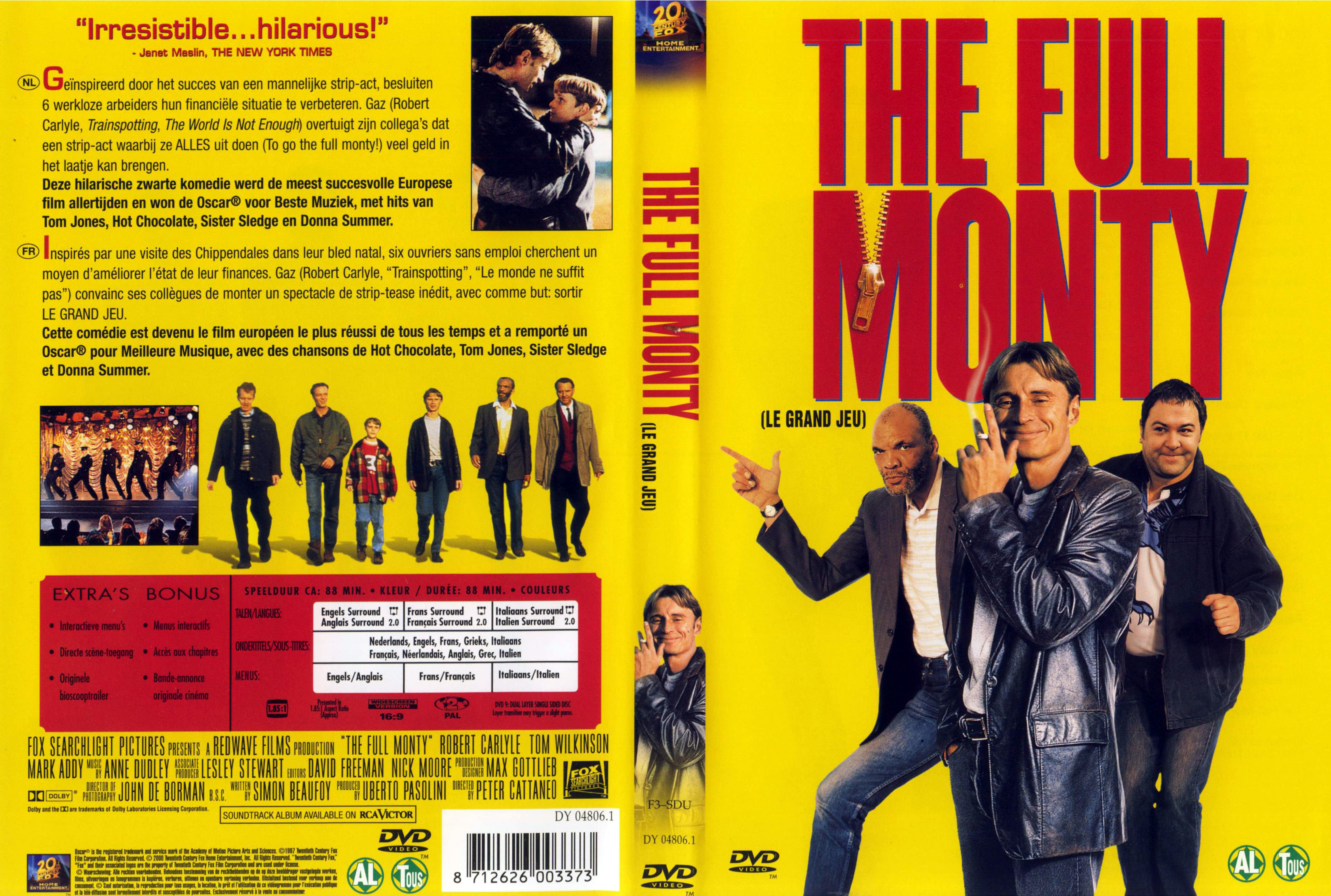 Jaquette DVD The full monty v3