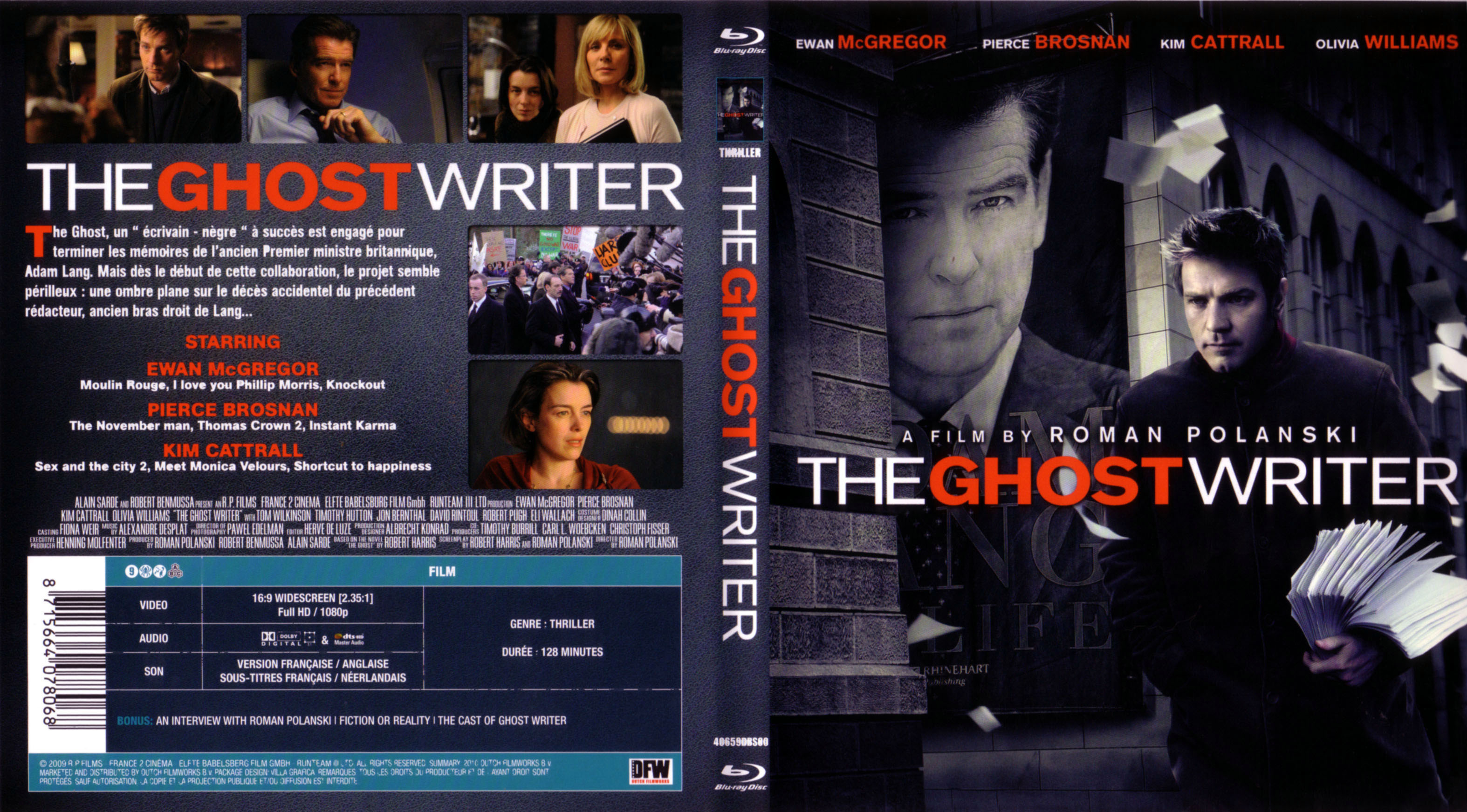Jaquette DVD The ghost writer (BLU-RAY) v2