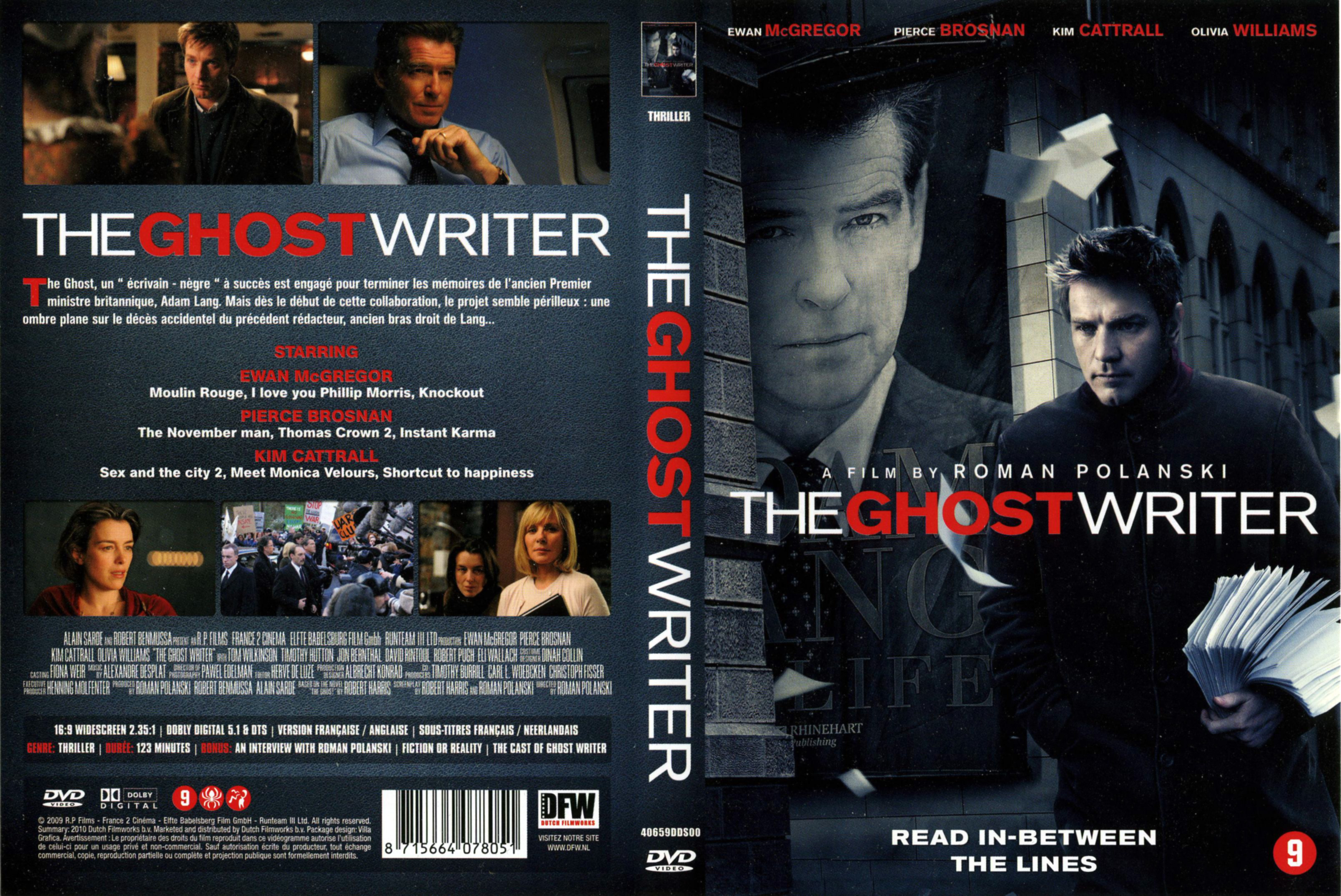 Jaquette DVD The ghost writer v2