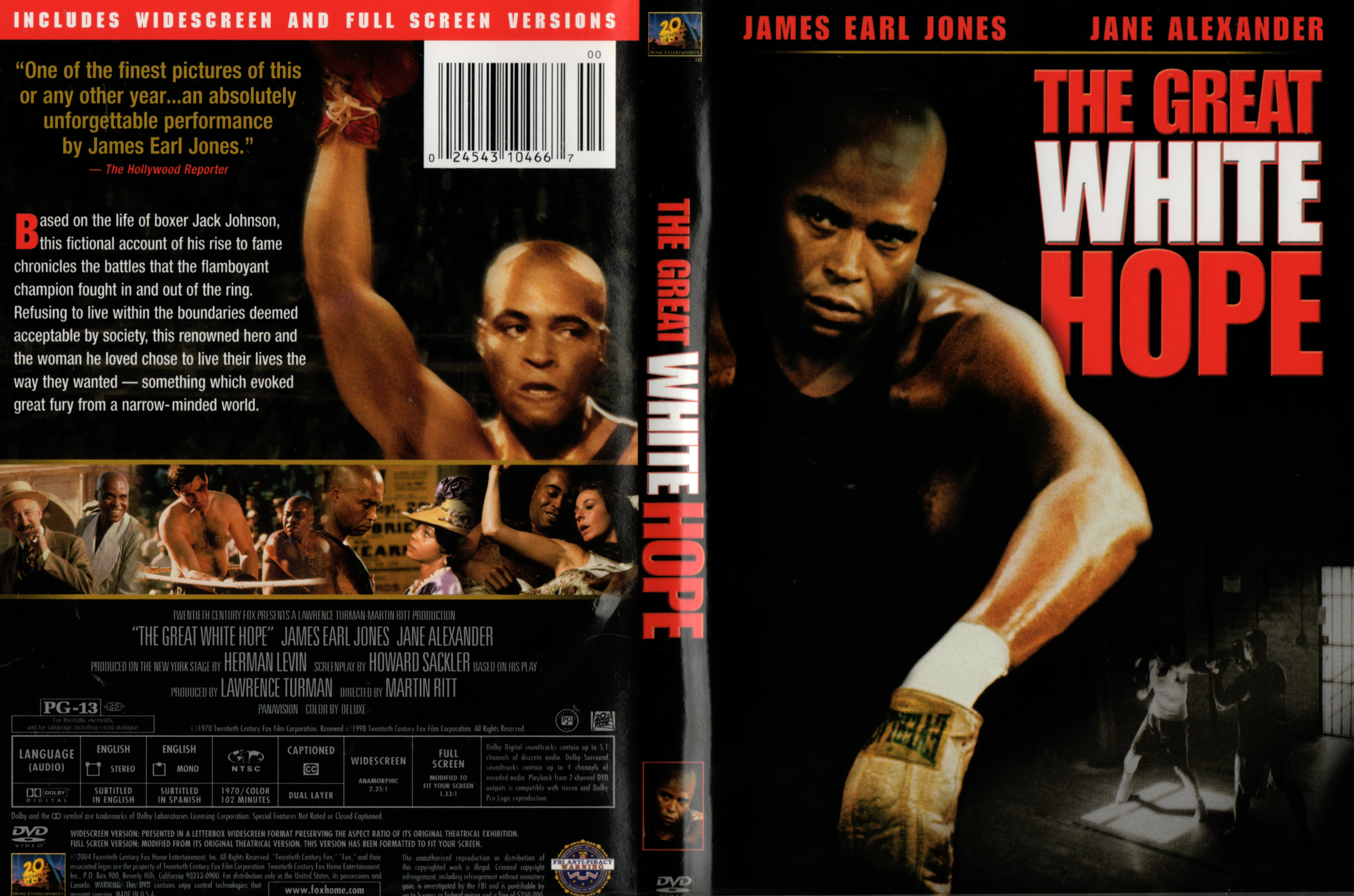 Jaquette DVD The great white hope Zone 1