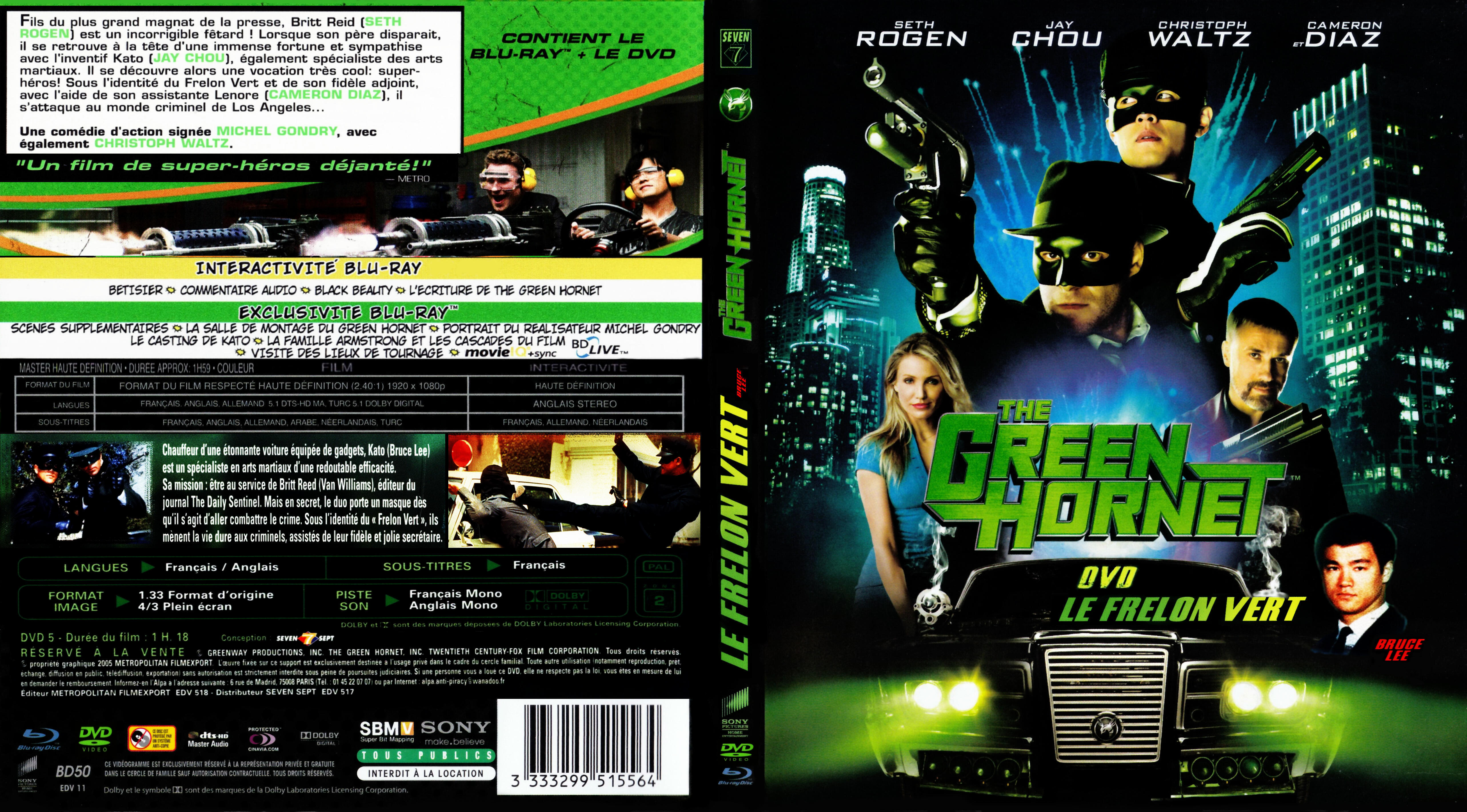Jaquette DVD The green hornet + Le frelon vert custom