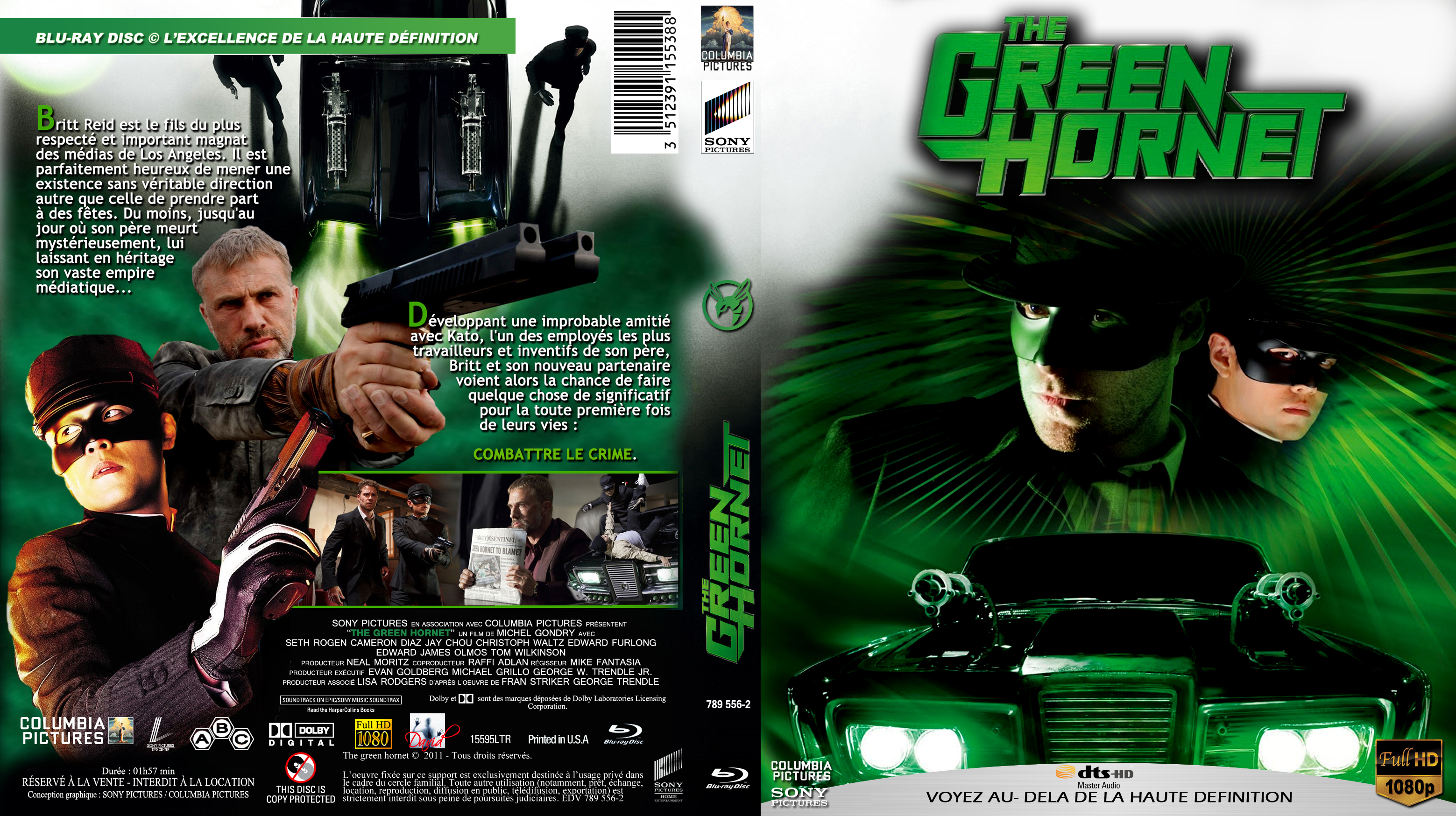 Jaquette DVD The green hornet custom (BLU-RAY)