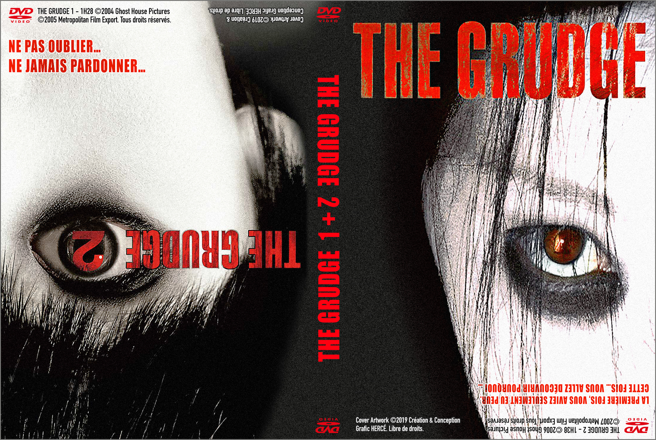 Jaquette DVD The grudge 1 et 2 custom