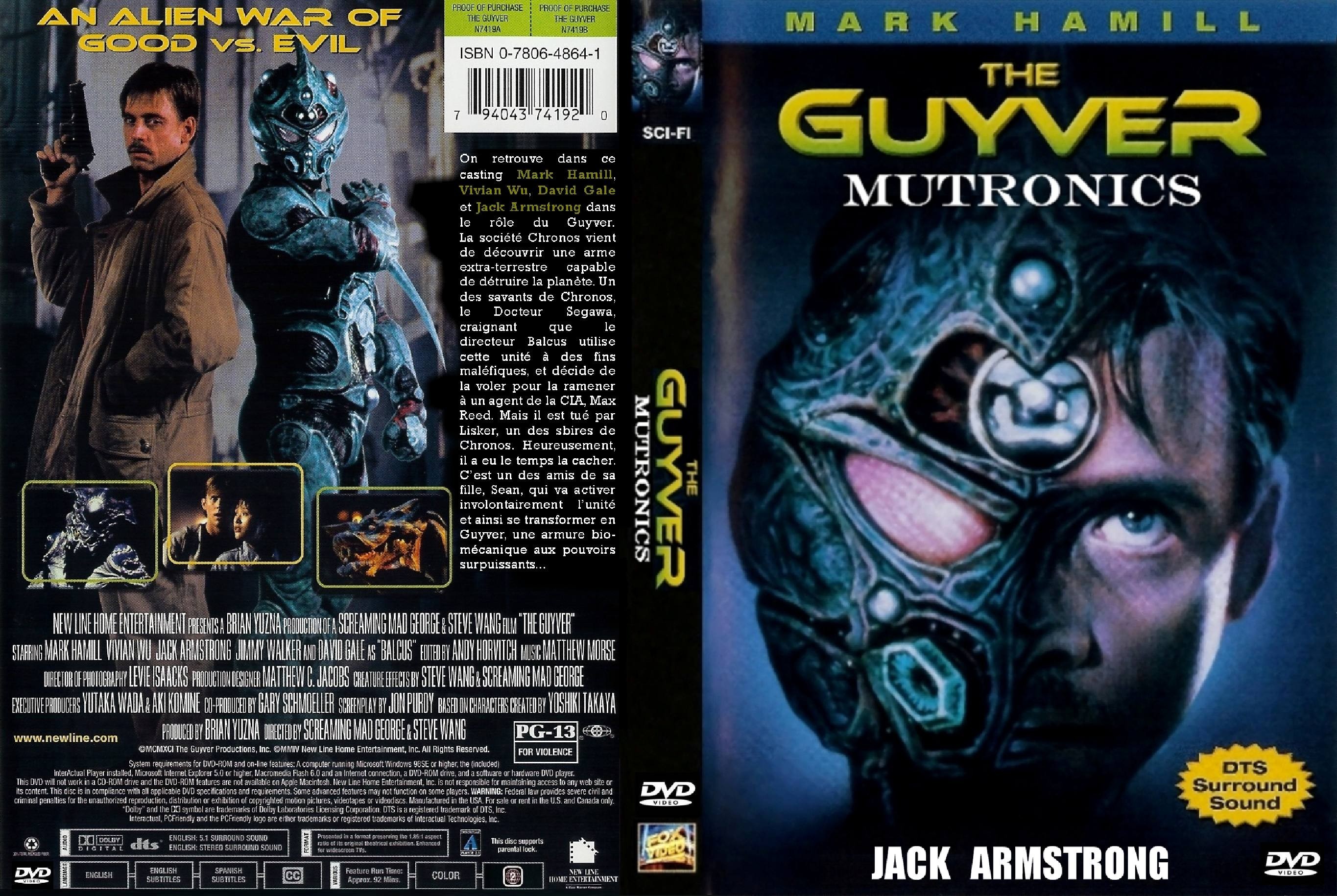 Jaquette DVD The guyver mutronics custom