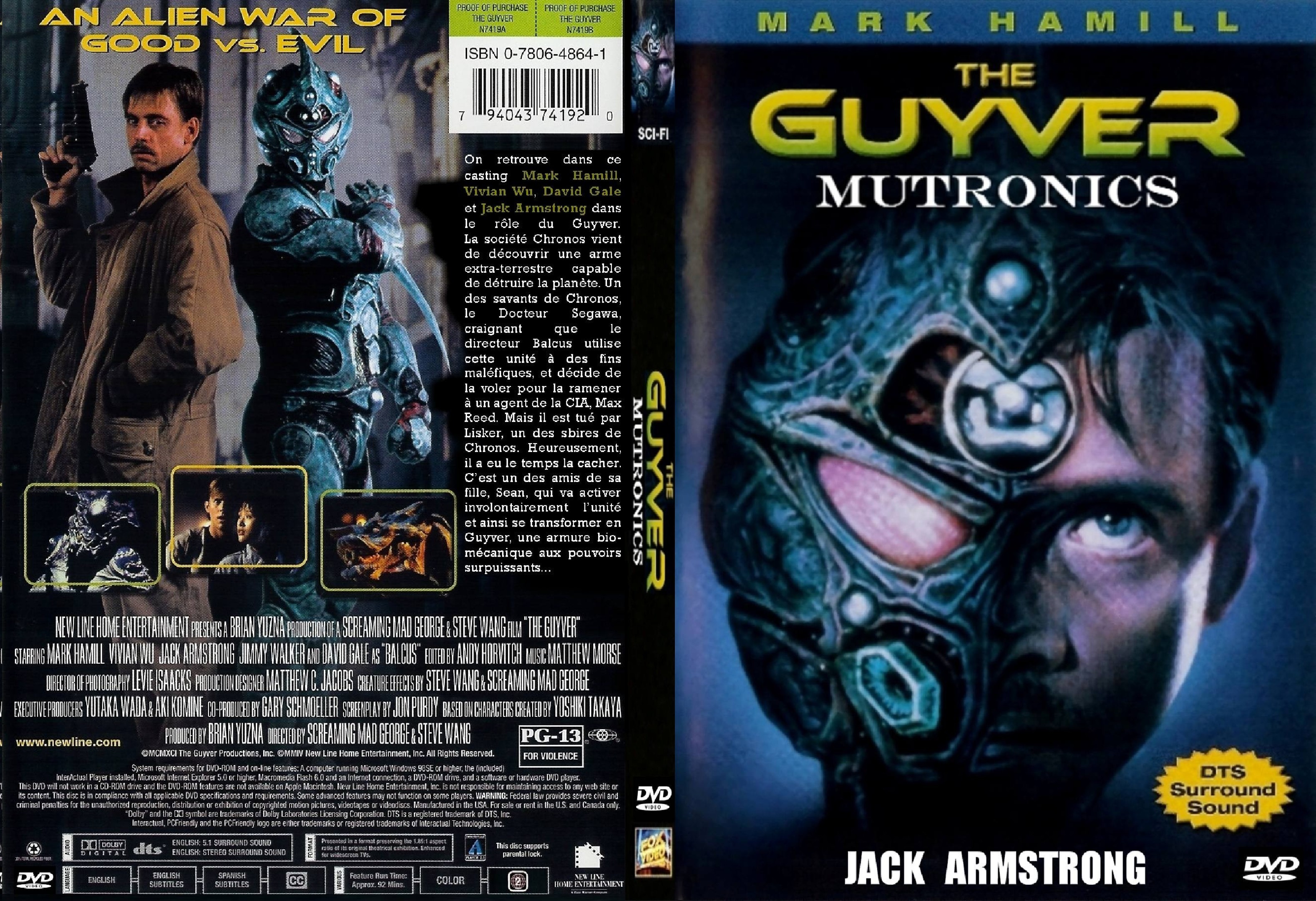 Jaquette DVD The guyver mutronics custom - SLIM