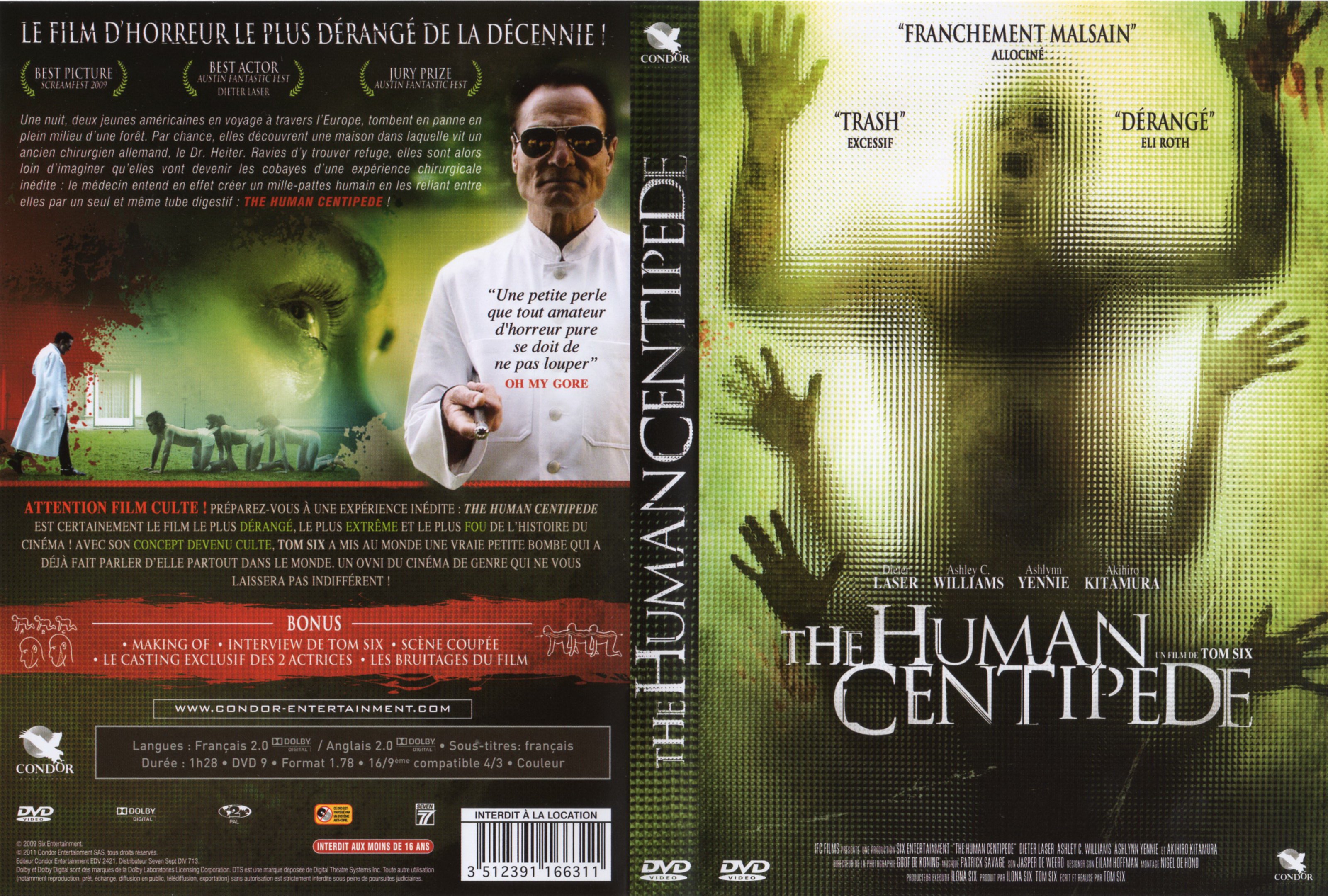 Jaquette DVD The human centipede