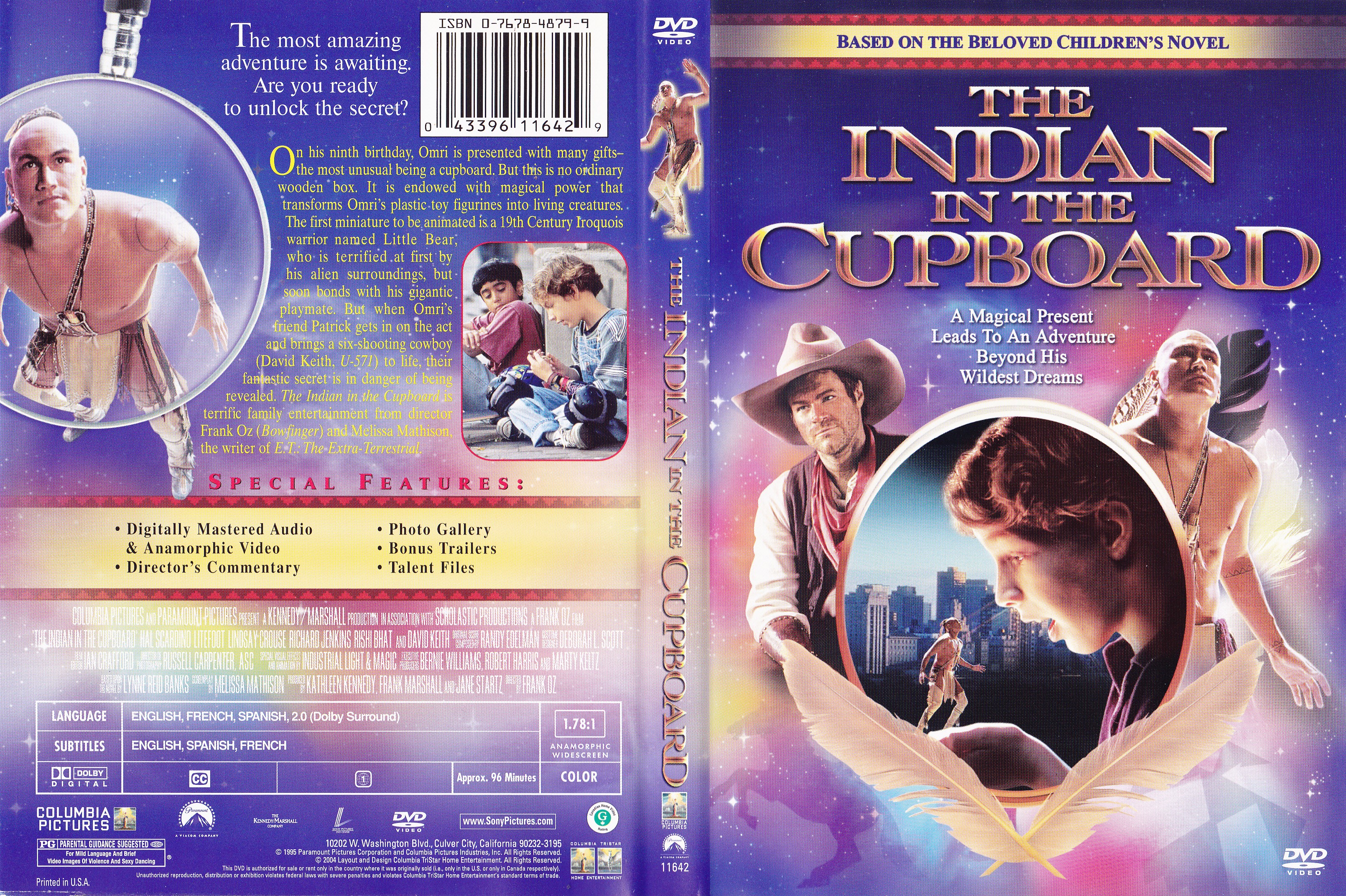 Jaquette DVD The indian in the cupboard - Un indien dans le placard (Canadienne)