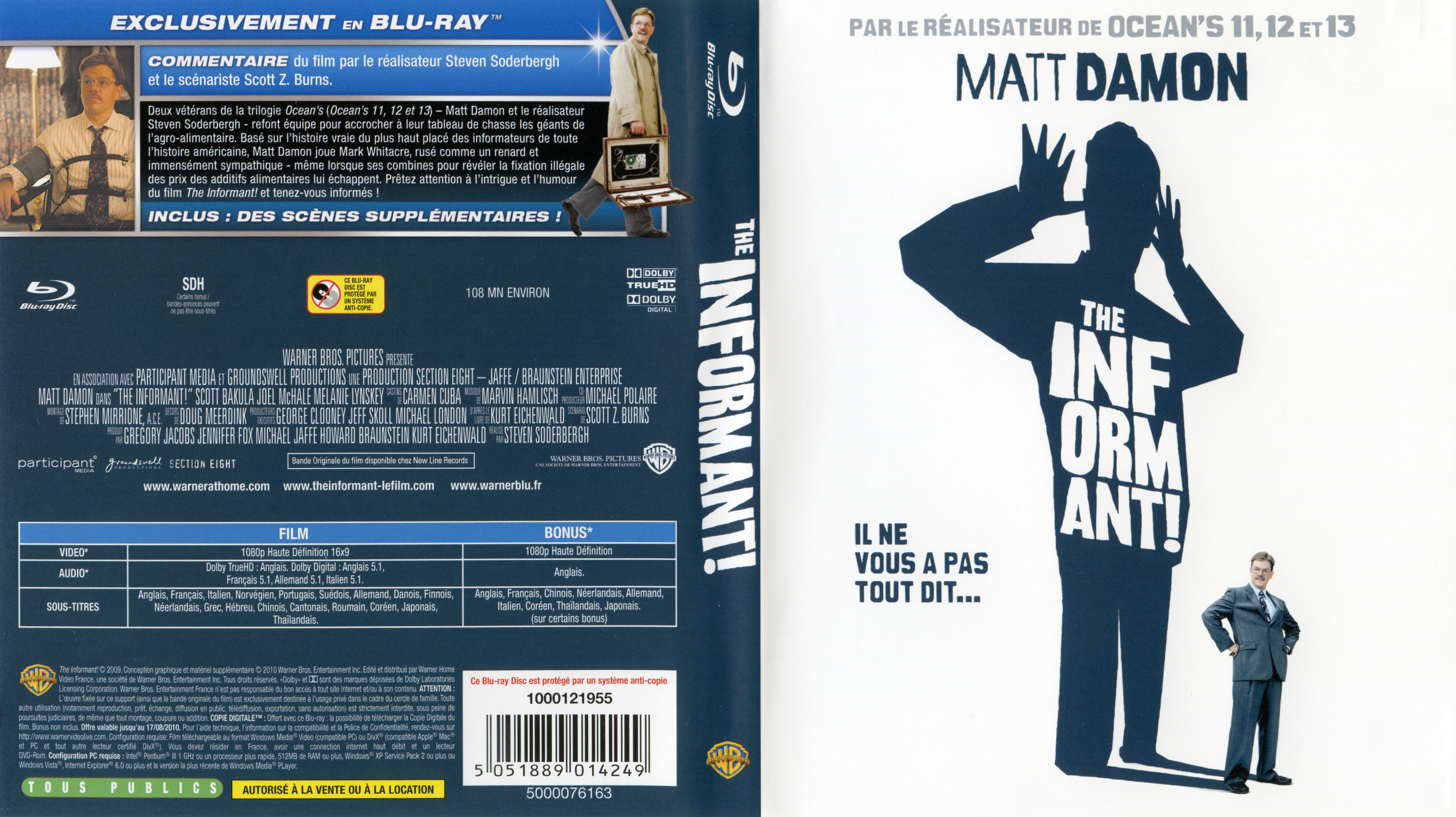 Jaquette DVD The informant (BLU-RAY)