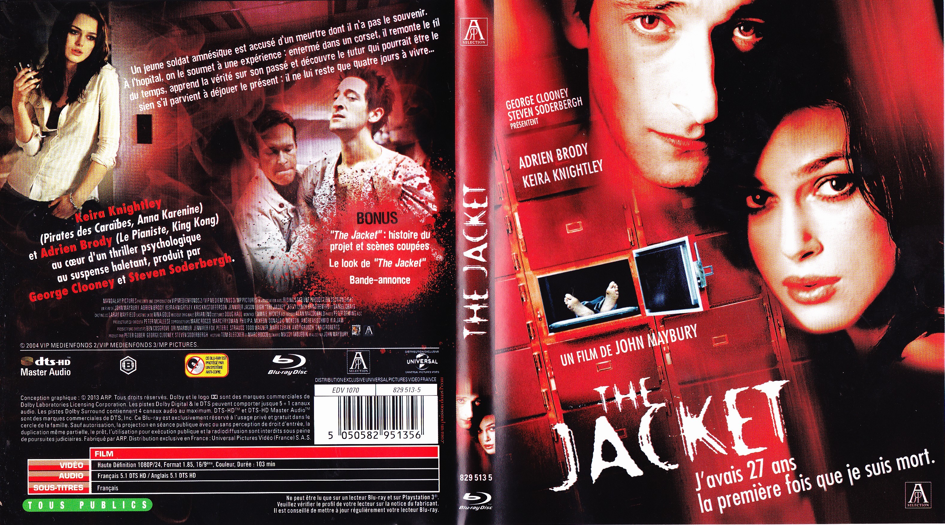 Jaquette DVD The jacket (BLU-RAY)