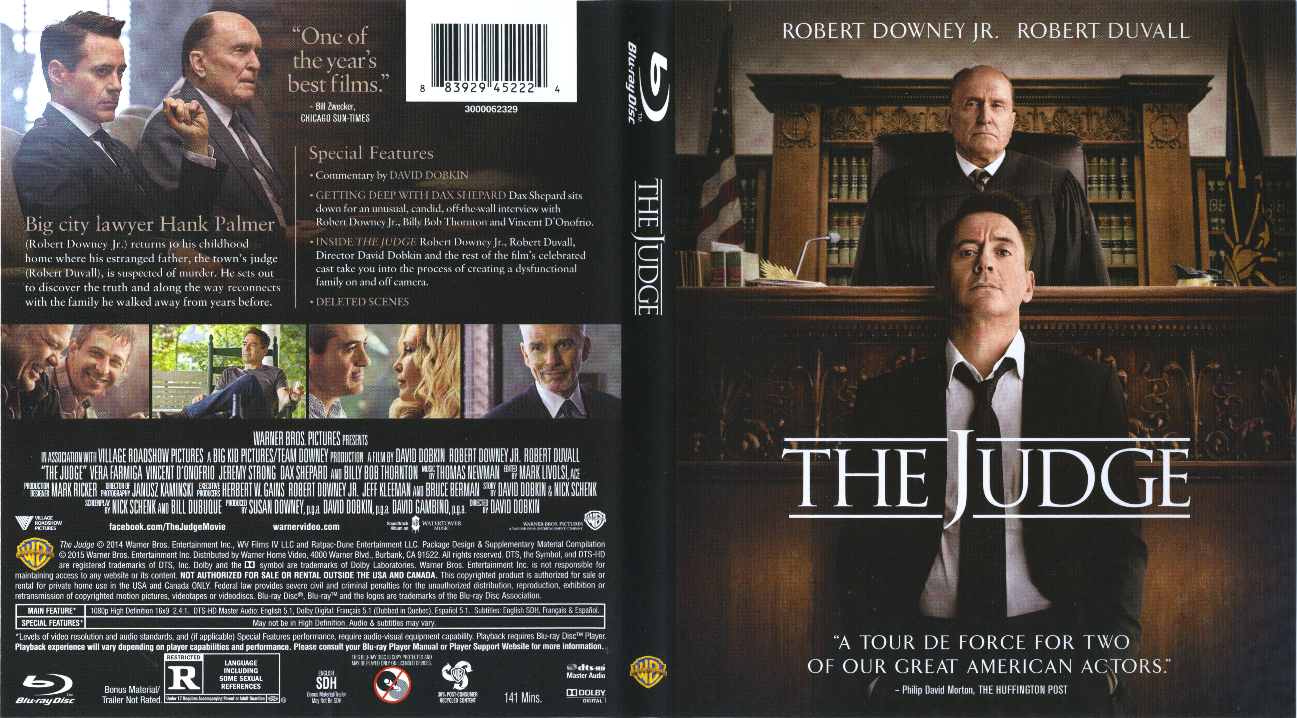 Jaquette DVD The judge - Le juge Zone 1 (BLU-RAY)
