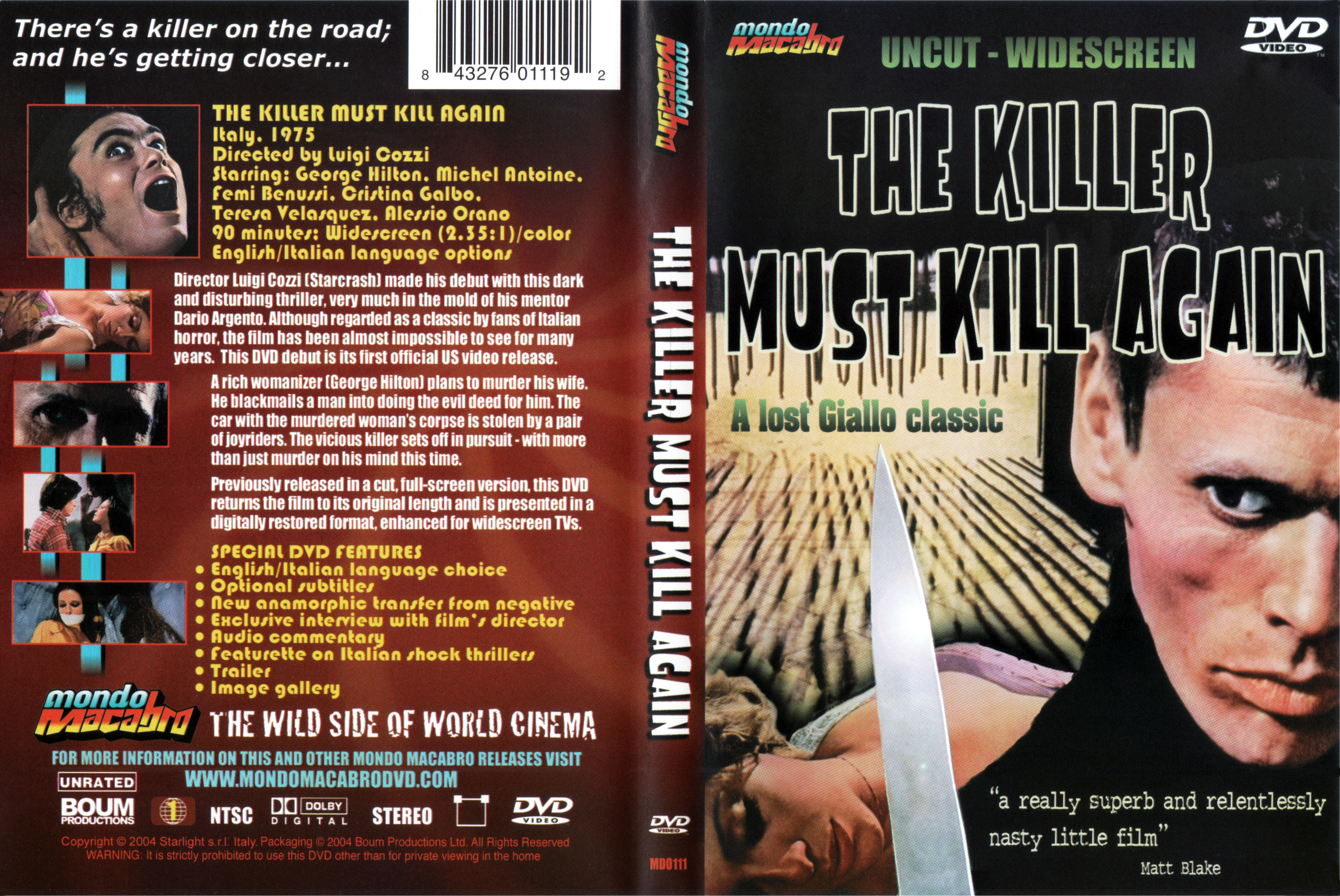 Jaquette DVD The killer must kill again Zone 1