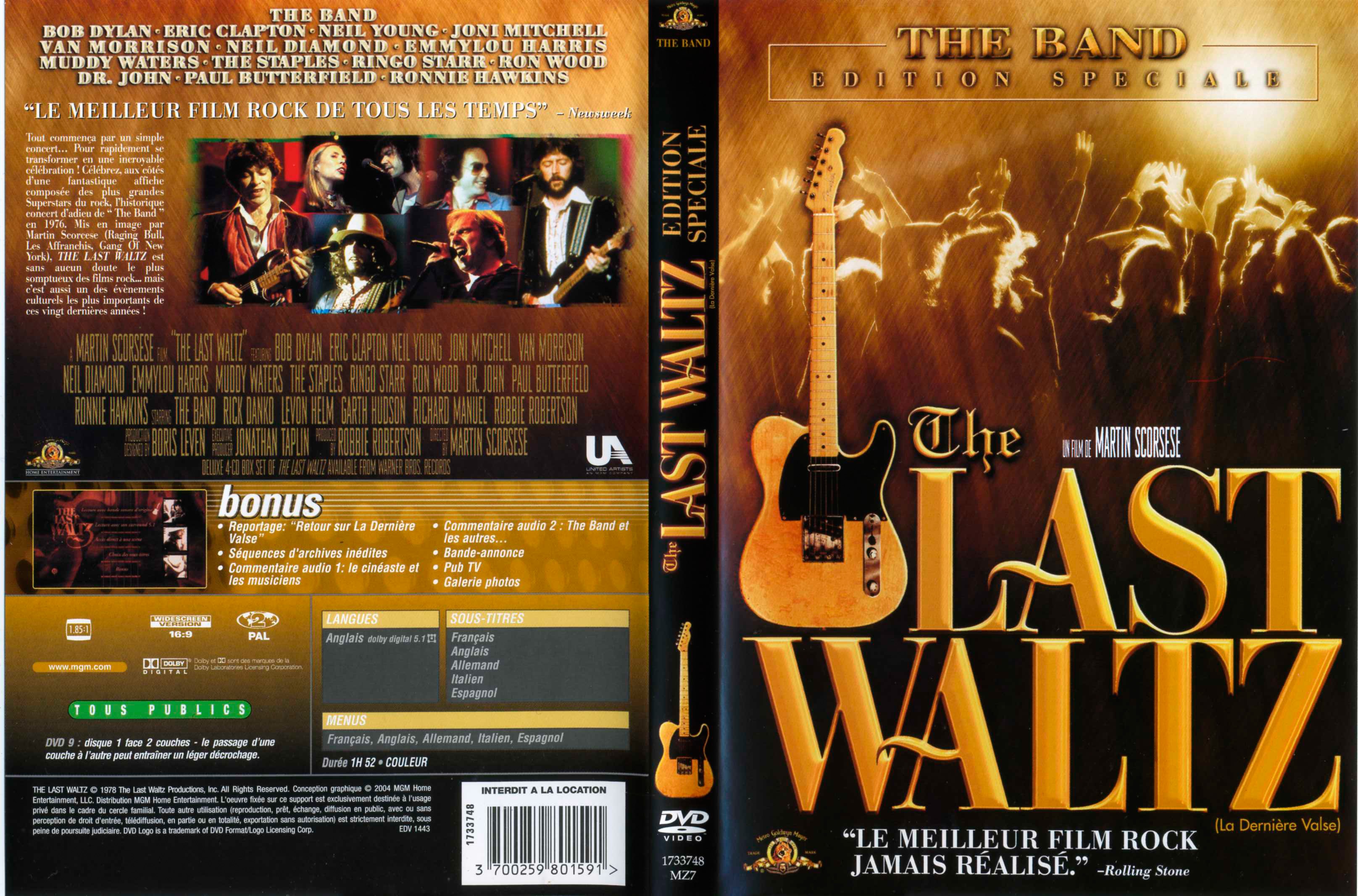 Jaquette DVD The last Waltz
