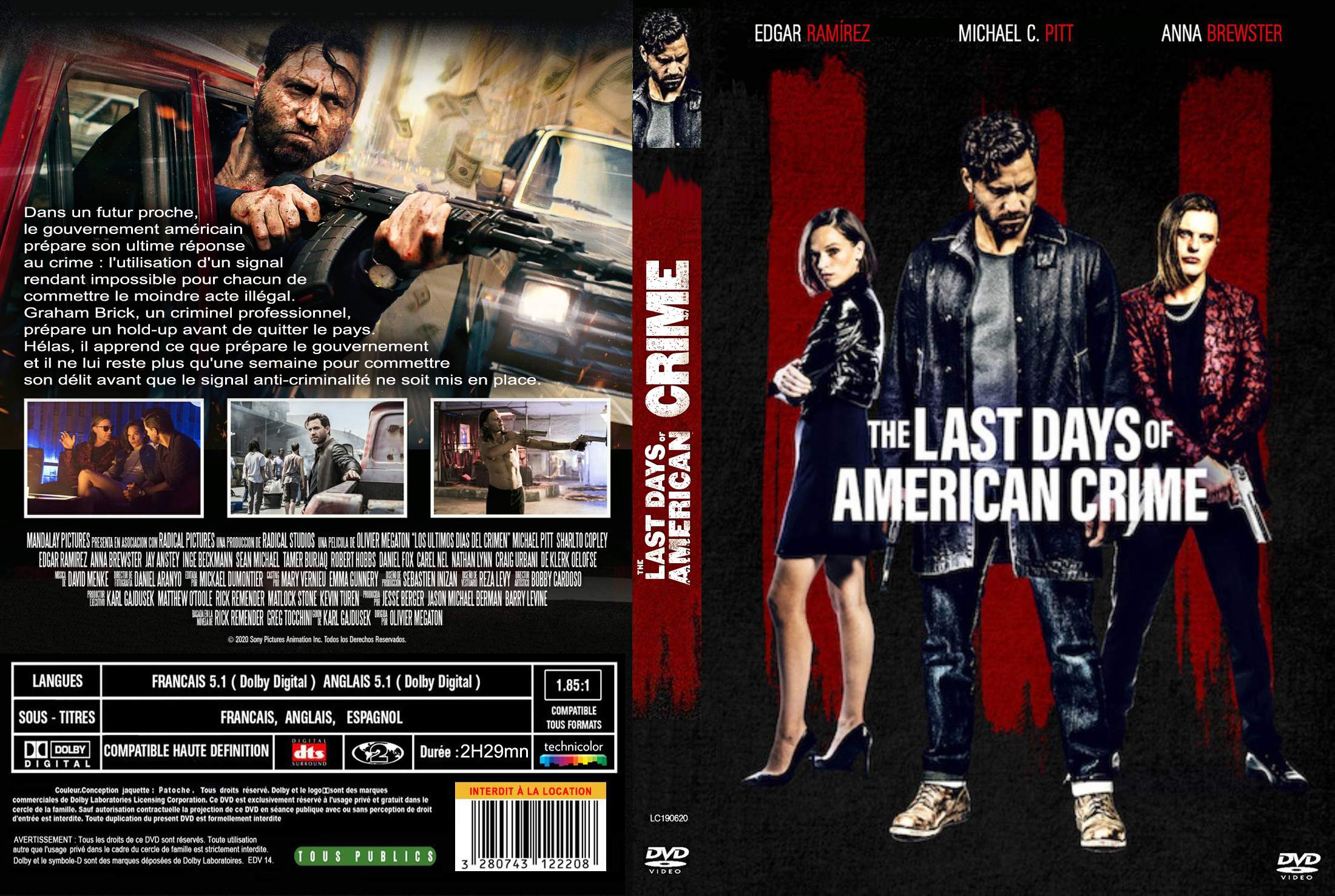 Jaquette DVD The last days of american crime custom