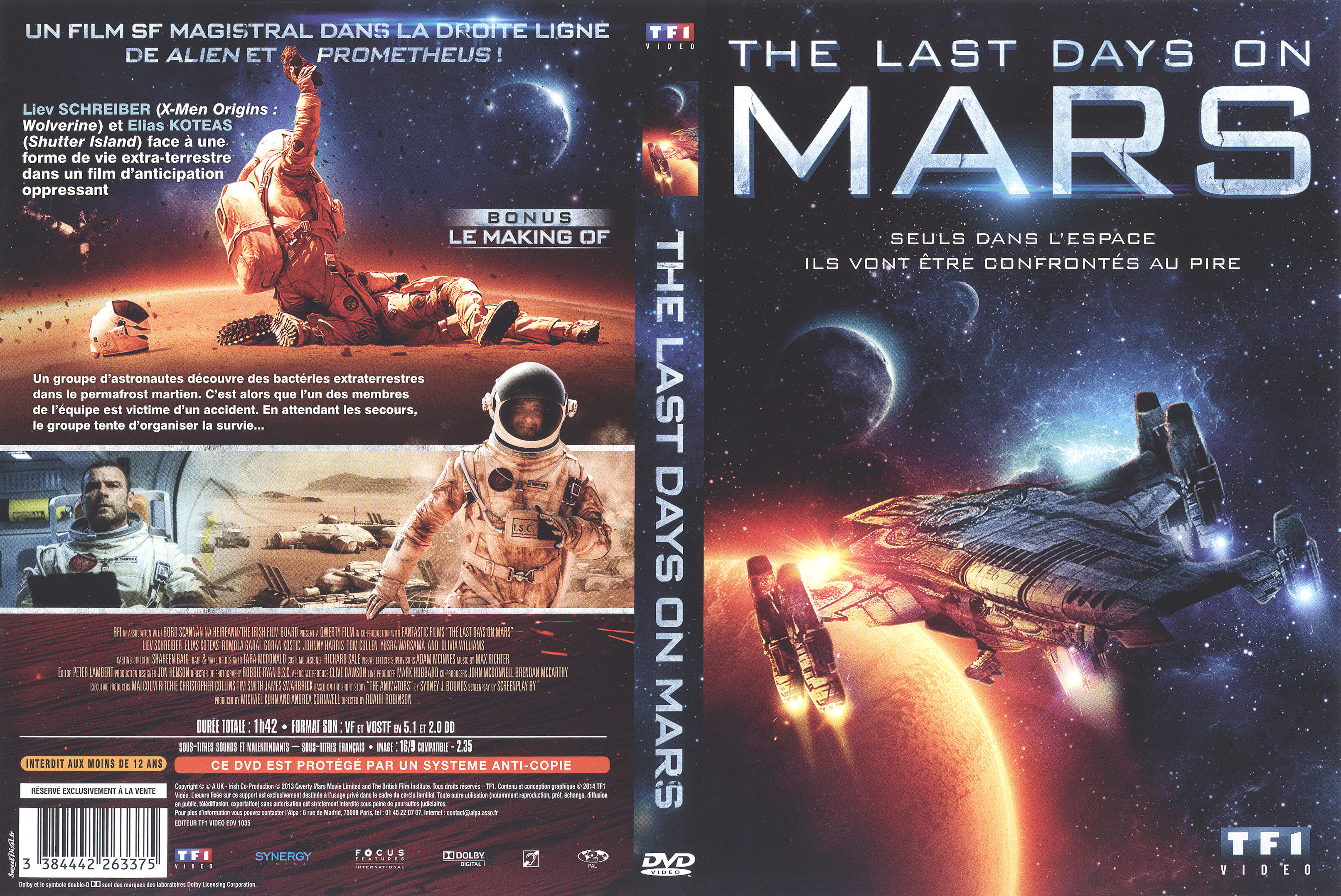Jaquette DVD The last days on Mars
