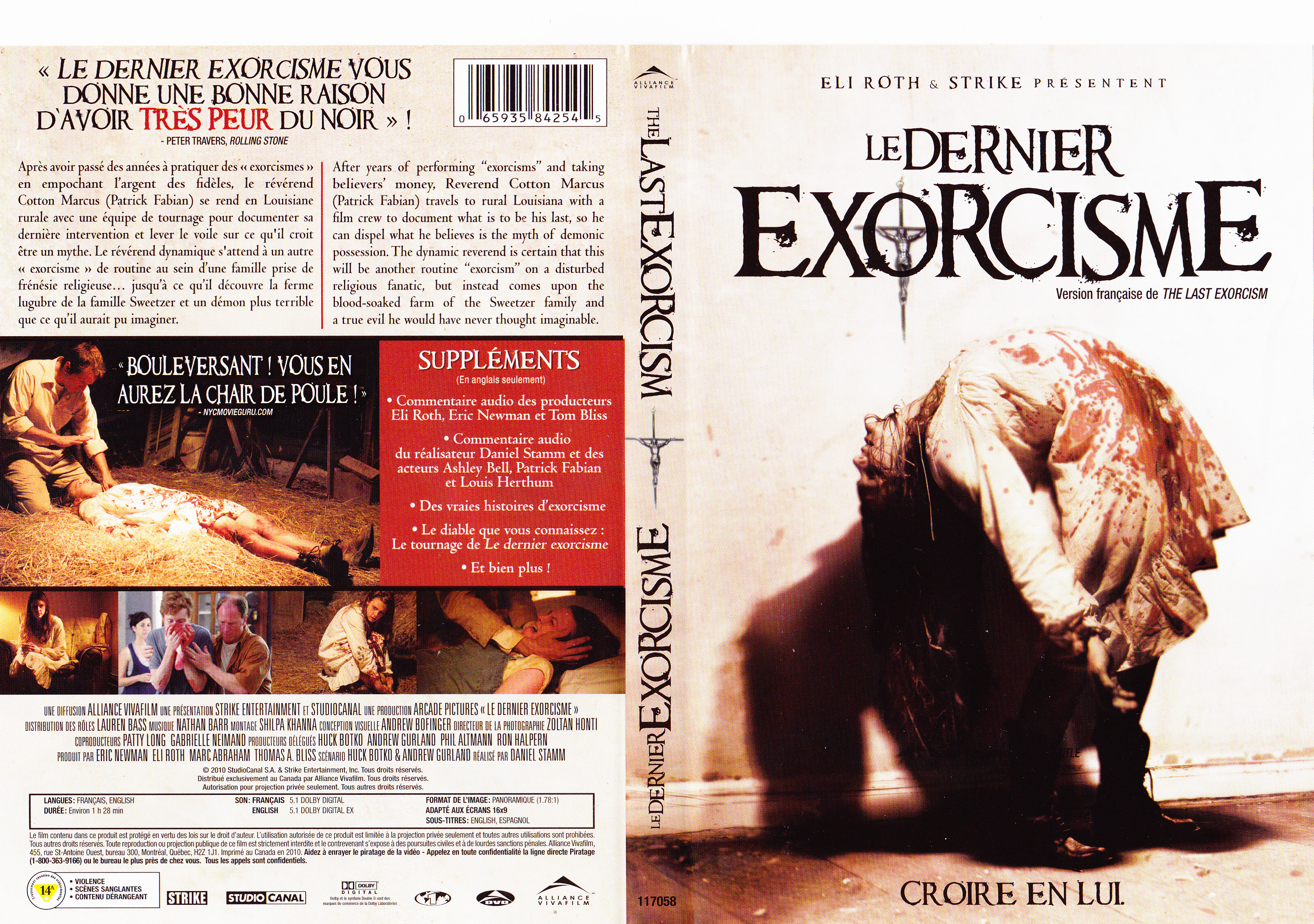 Jaquette DVD The last exorcism - Le dernier exorcisme (Canadienne) v2
