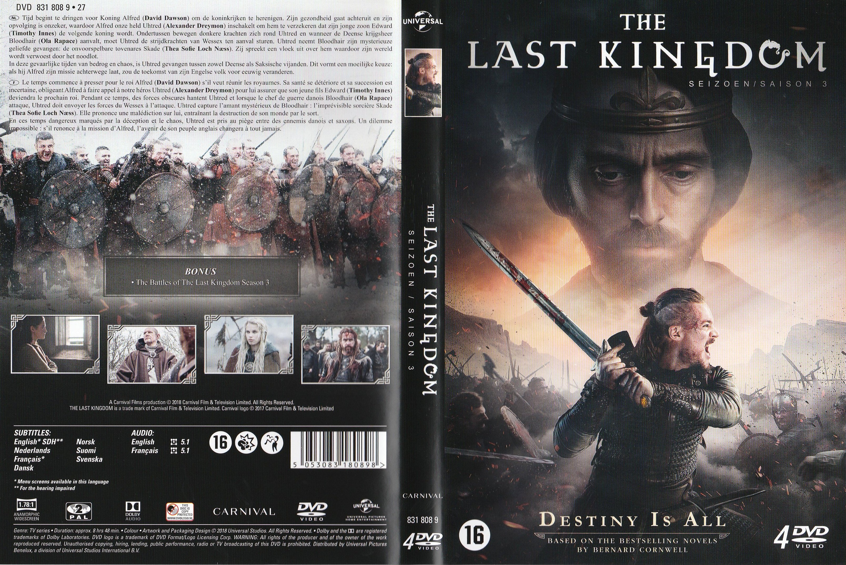 Jaquette DVD The last kingdom Saison 3