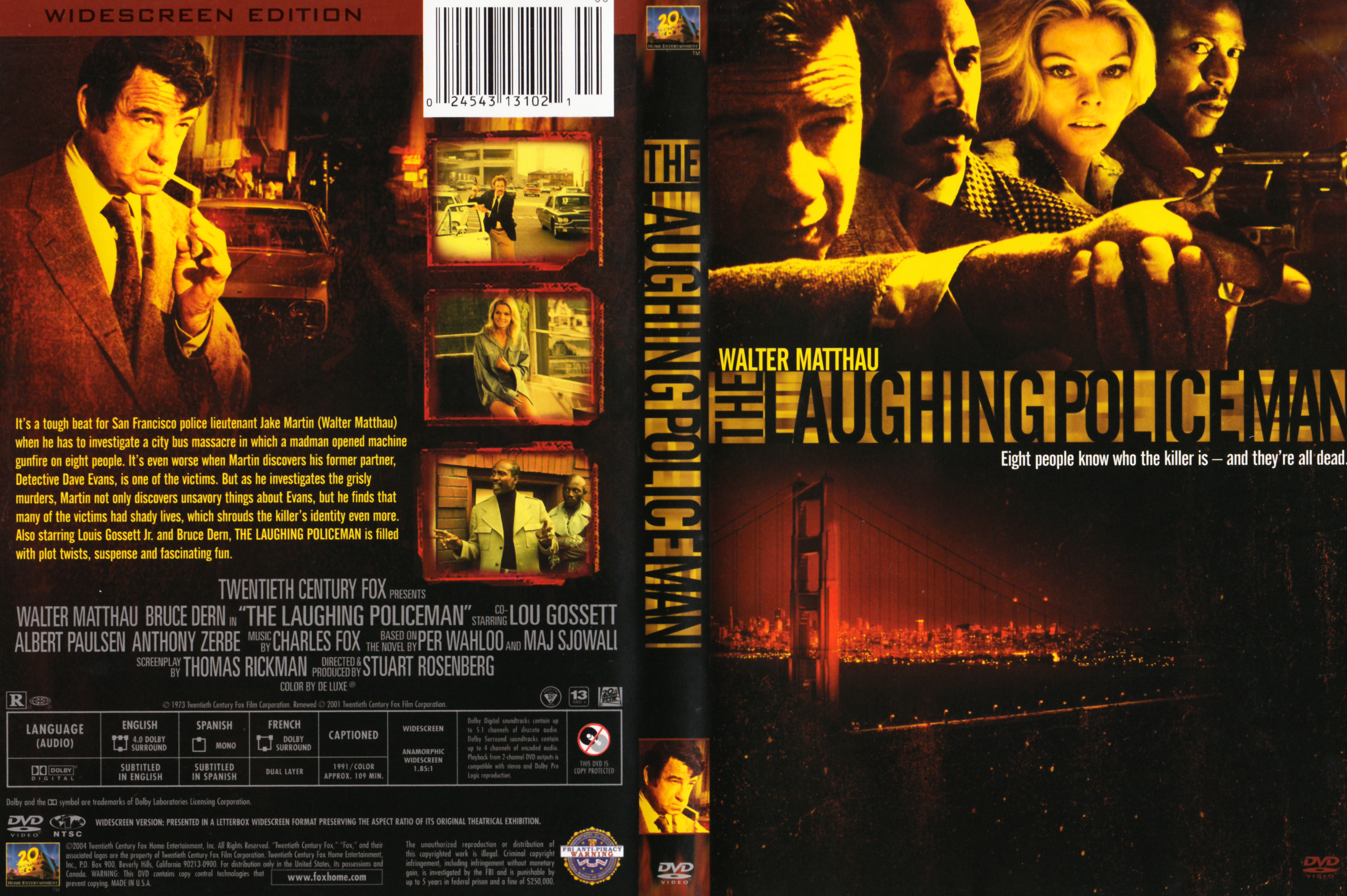 Jaquette DVD The laughing policeman - Le Flic ricanant Zone 1