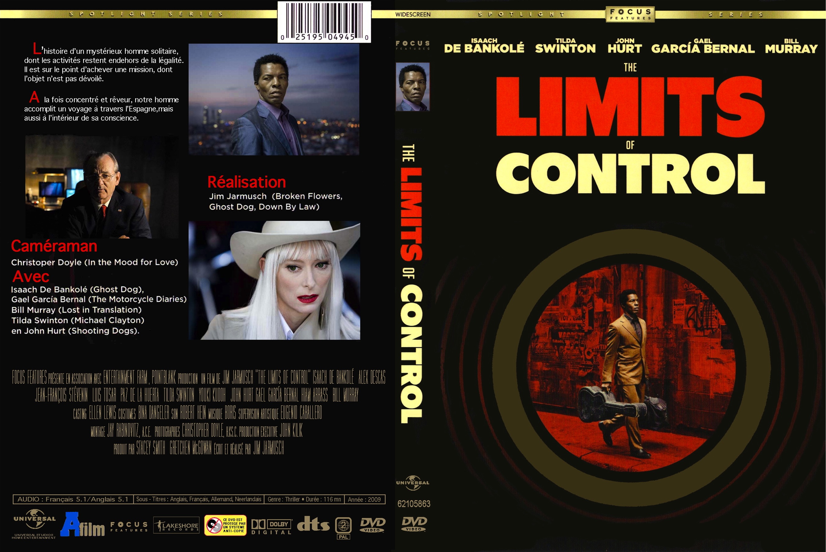 Jaquette DVD The limits of control custom