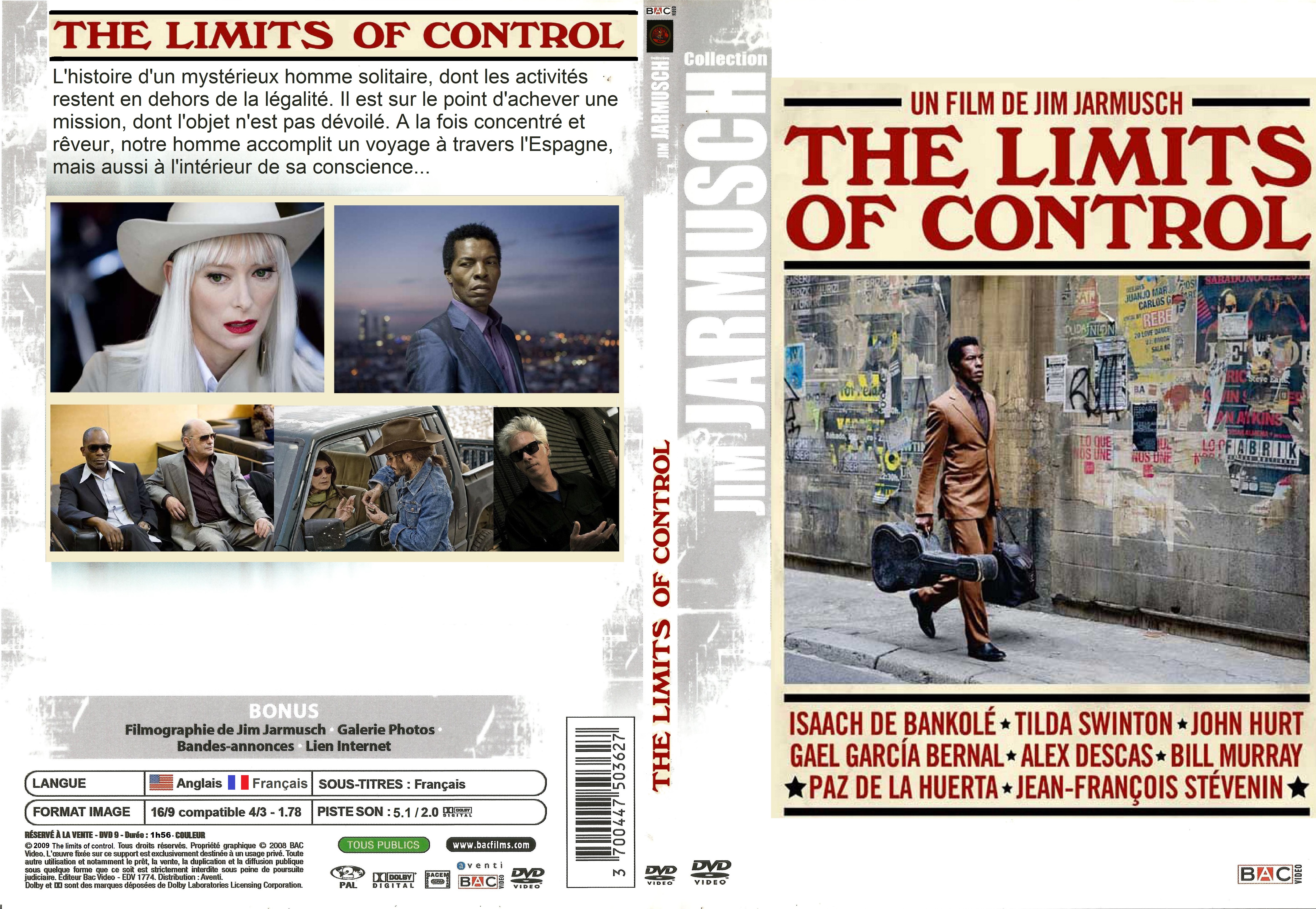 Jaquette DVD The limits of control custom - SLIM