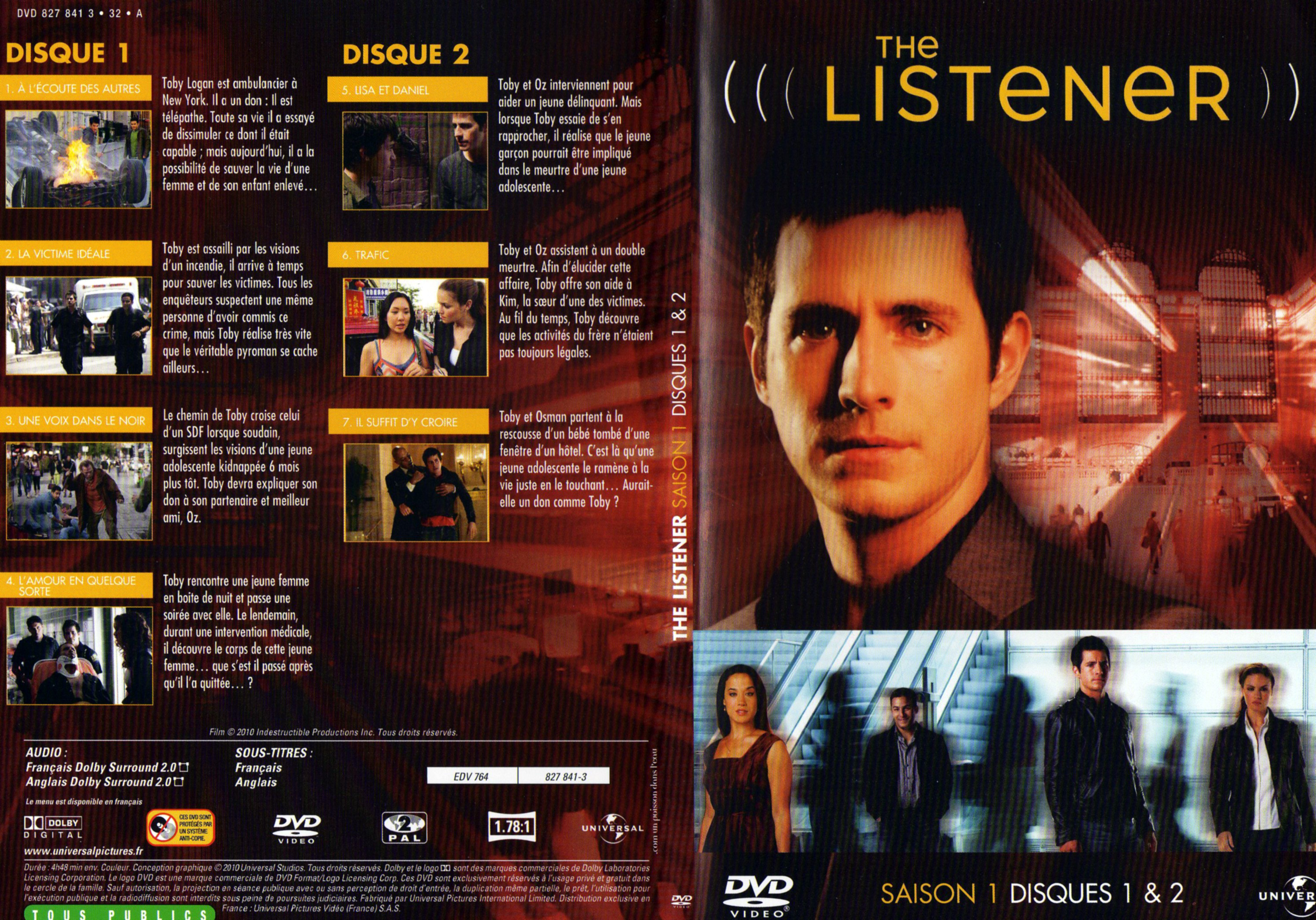 Jaquette DVD The listener Saison 1 DVD 1