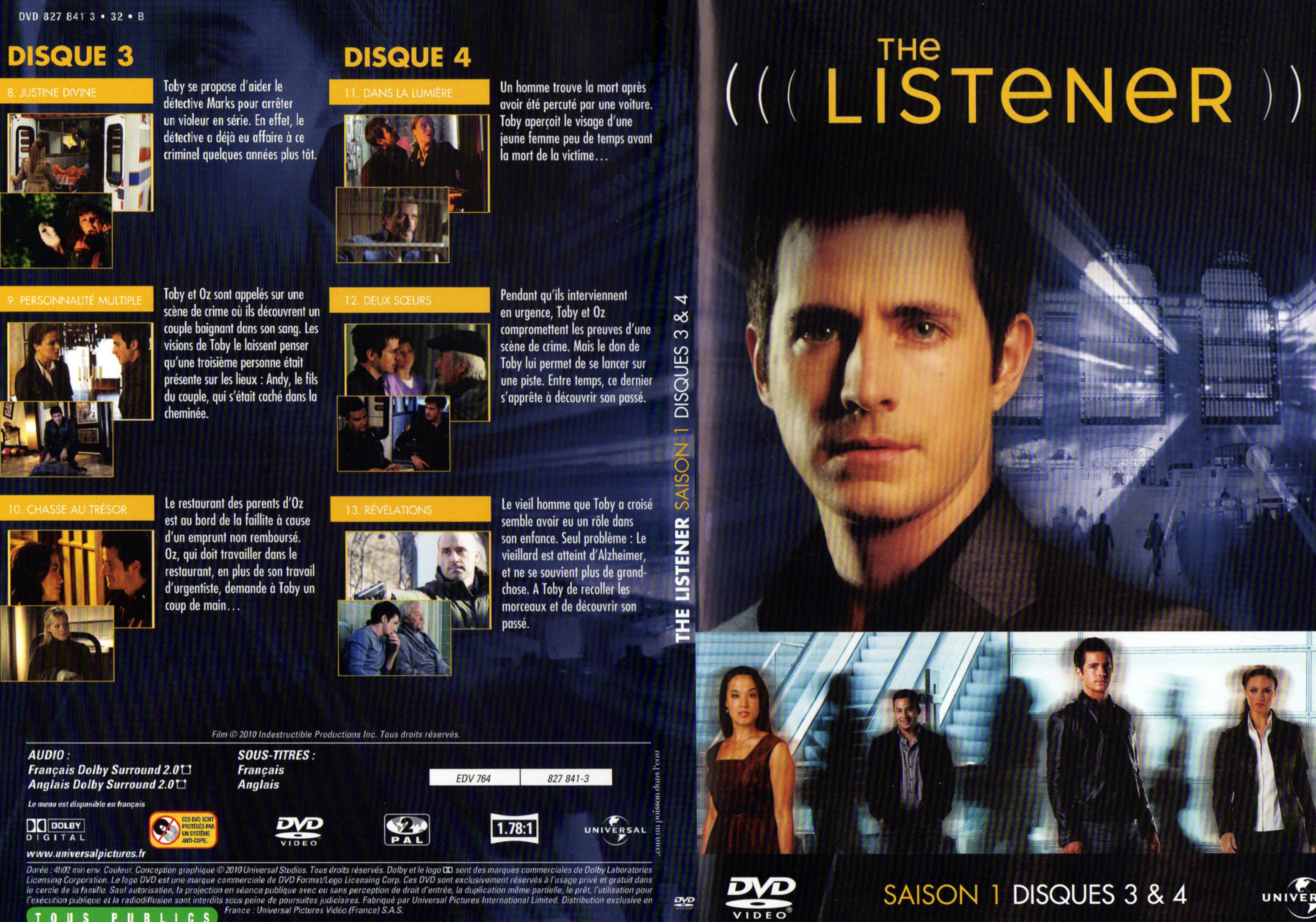 Jaquette DVD The listener Saison 1 DVD 2