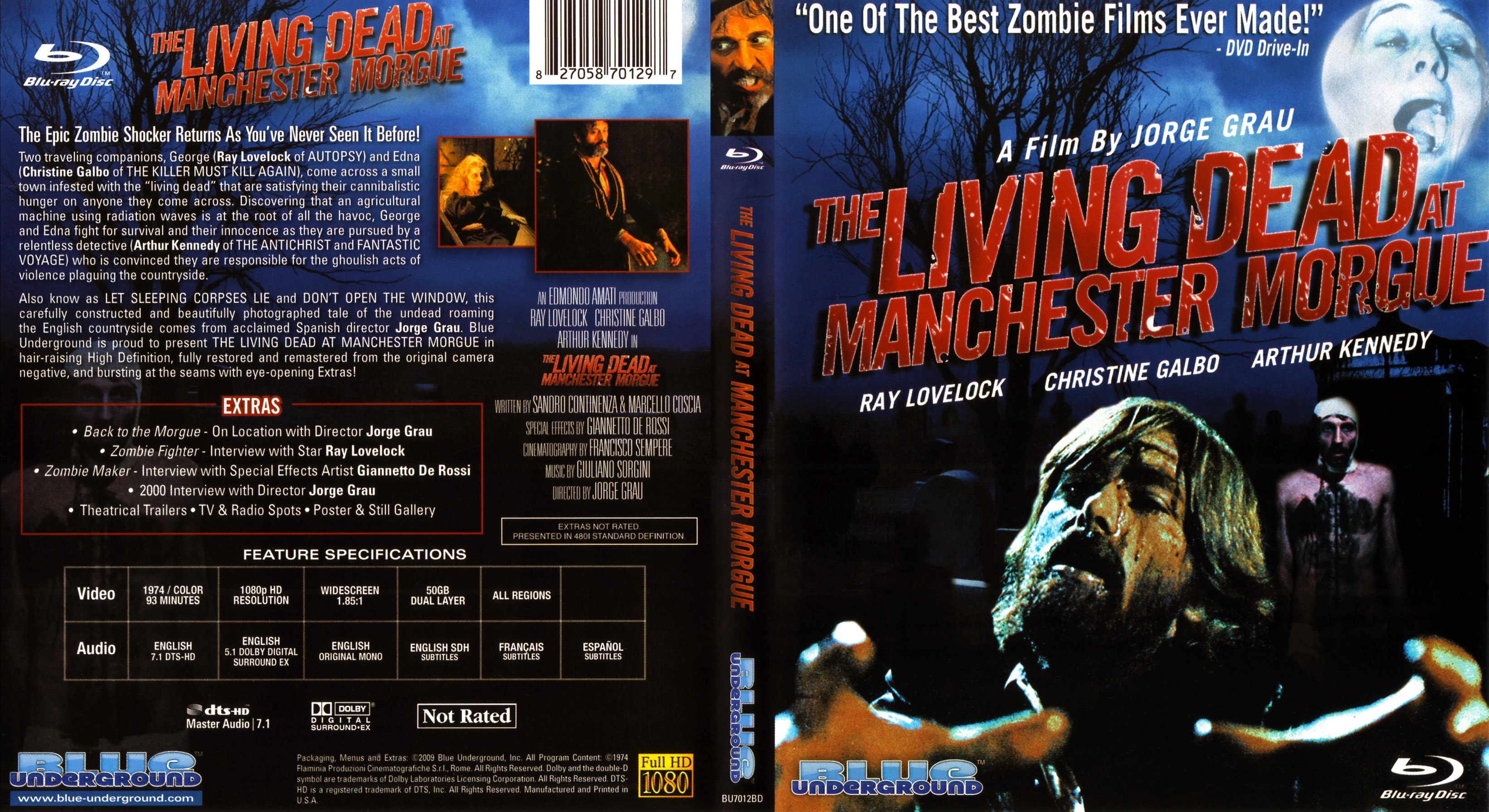 Jaquette DVD The living dead at Manchester morgue (BLU-RAY) Zone 1
