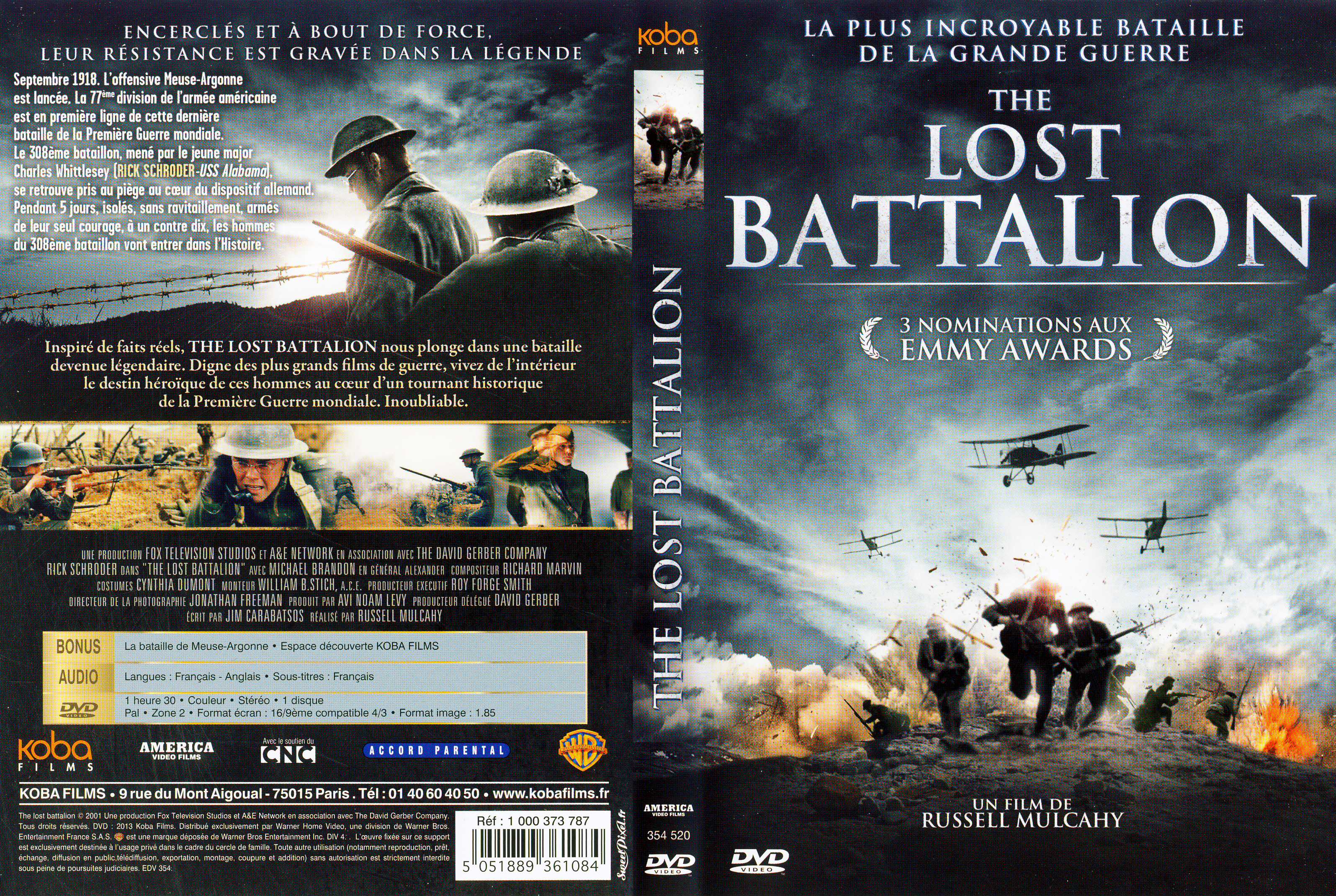 Jaquette DVD The lost battalion - Le Bataillon perdu