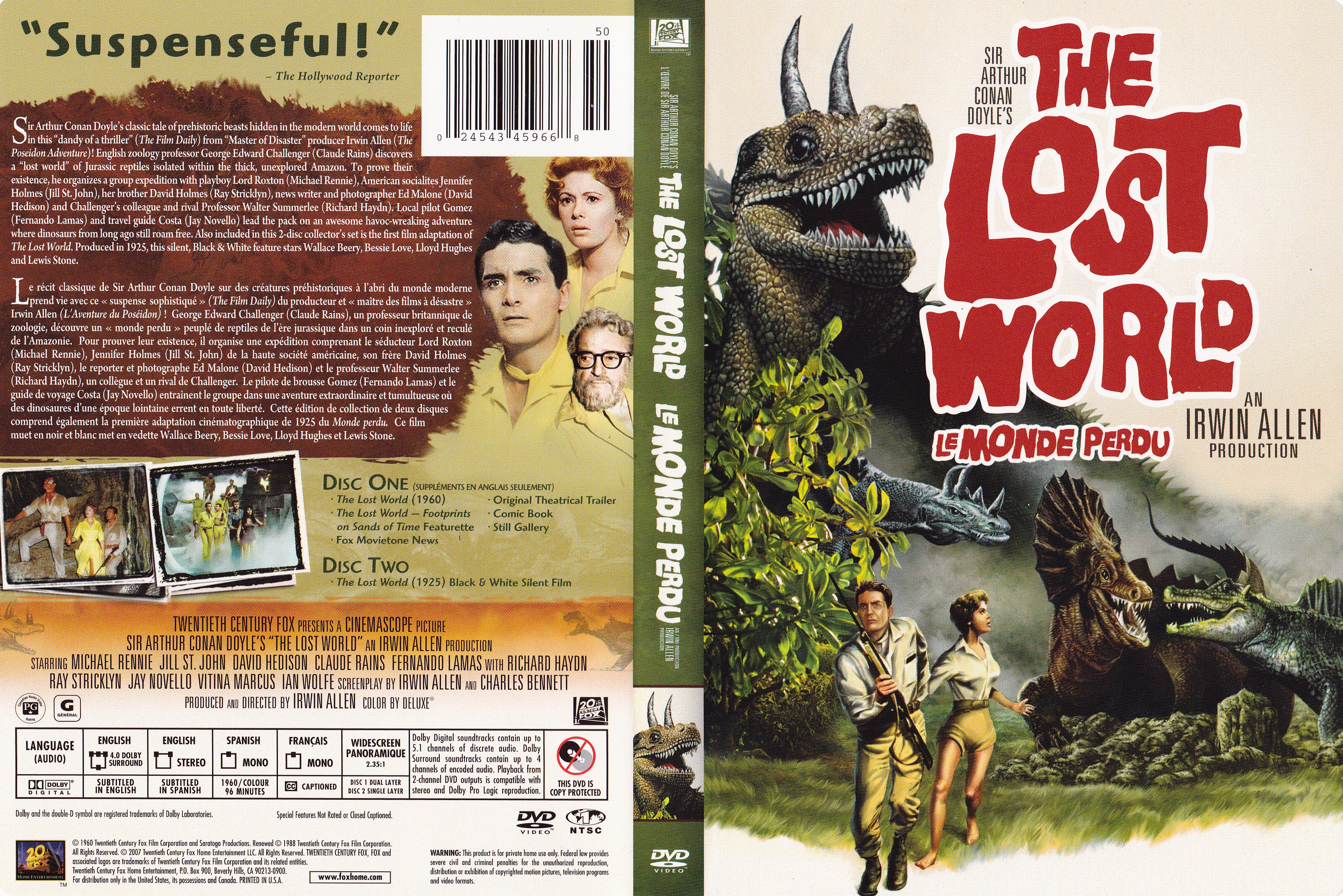 Jaquette DVD The lost world - Le monde perdu (Canadienne)