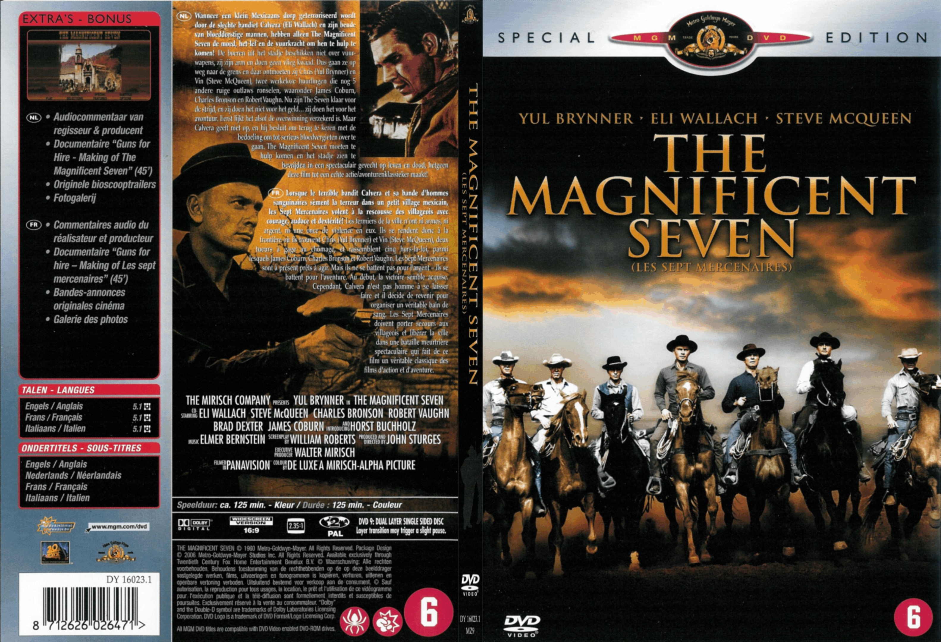 Jaquette DVD The magnificient seven - Les 7 mercenaires - SLIM