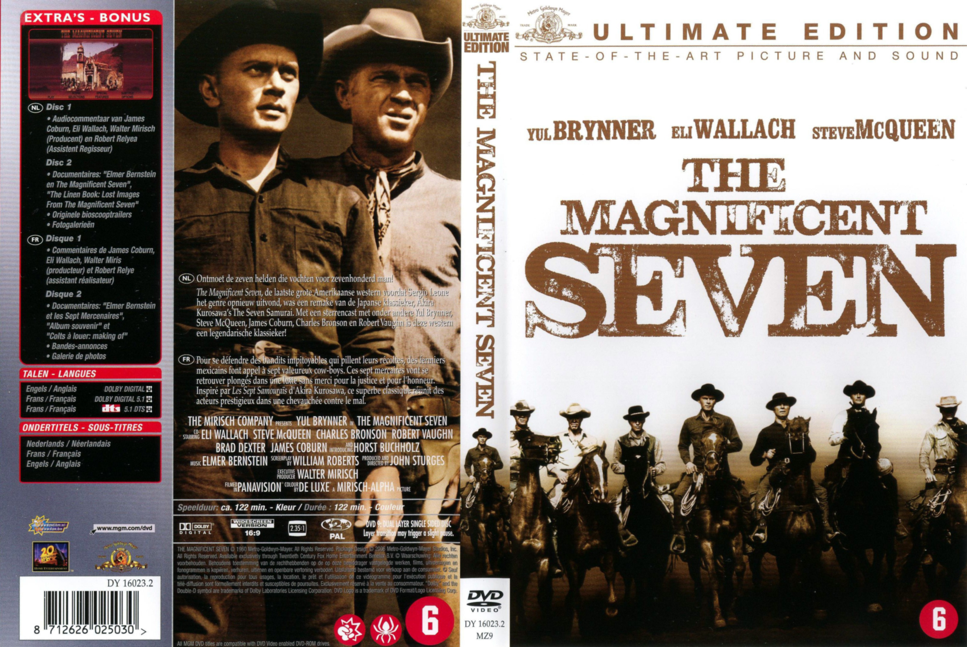 Jaquette DVD The magnificient seven - Les 7 mercenaires v2