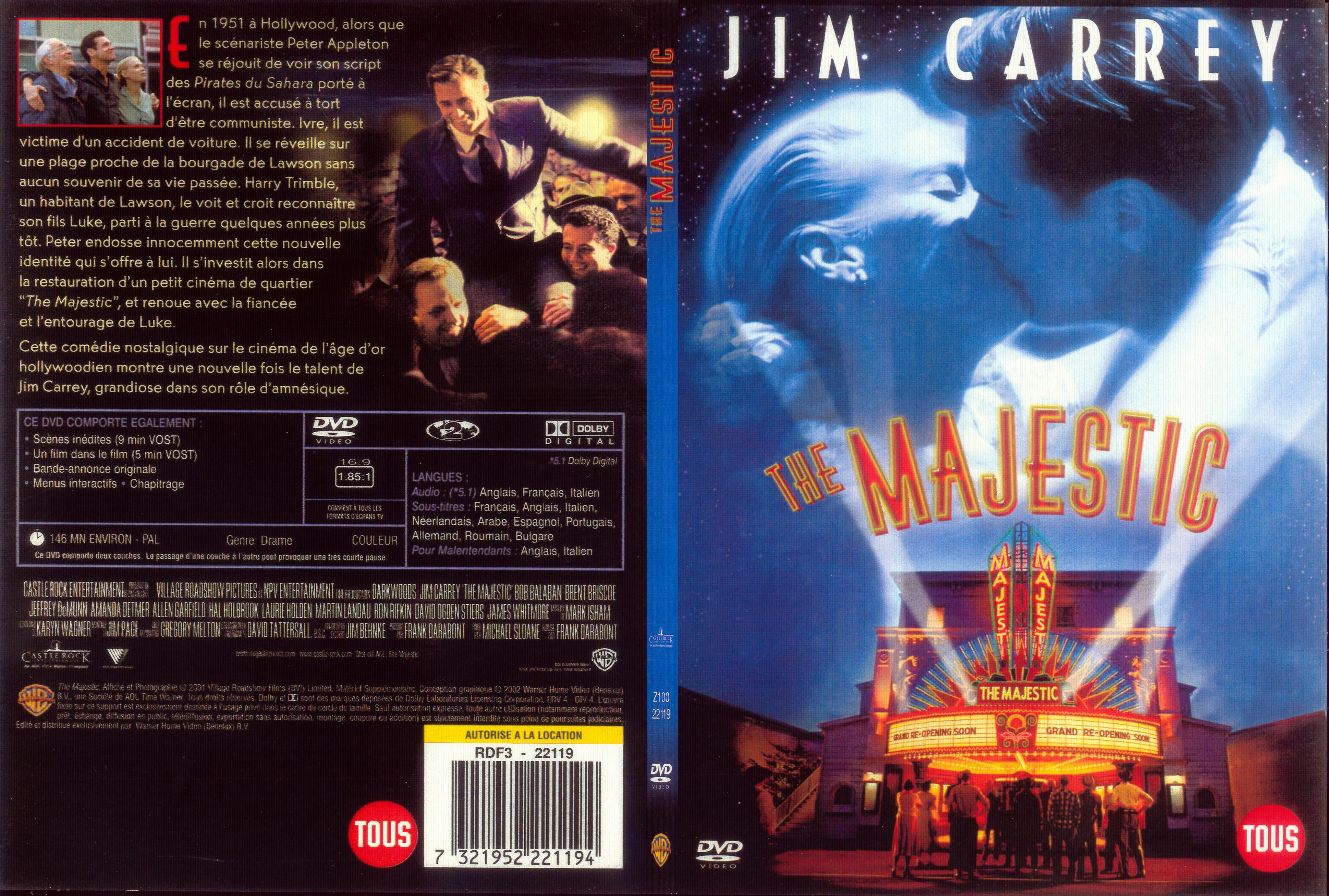 Jaquette DVD The majestic - SLIM