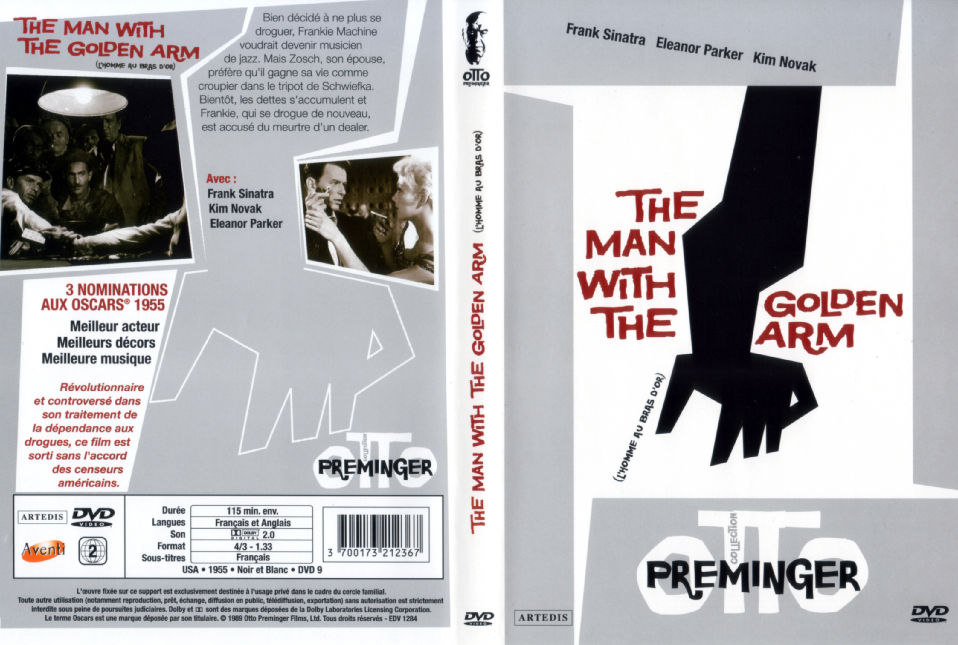 Jaquette DVD The man with the golden arm - L