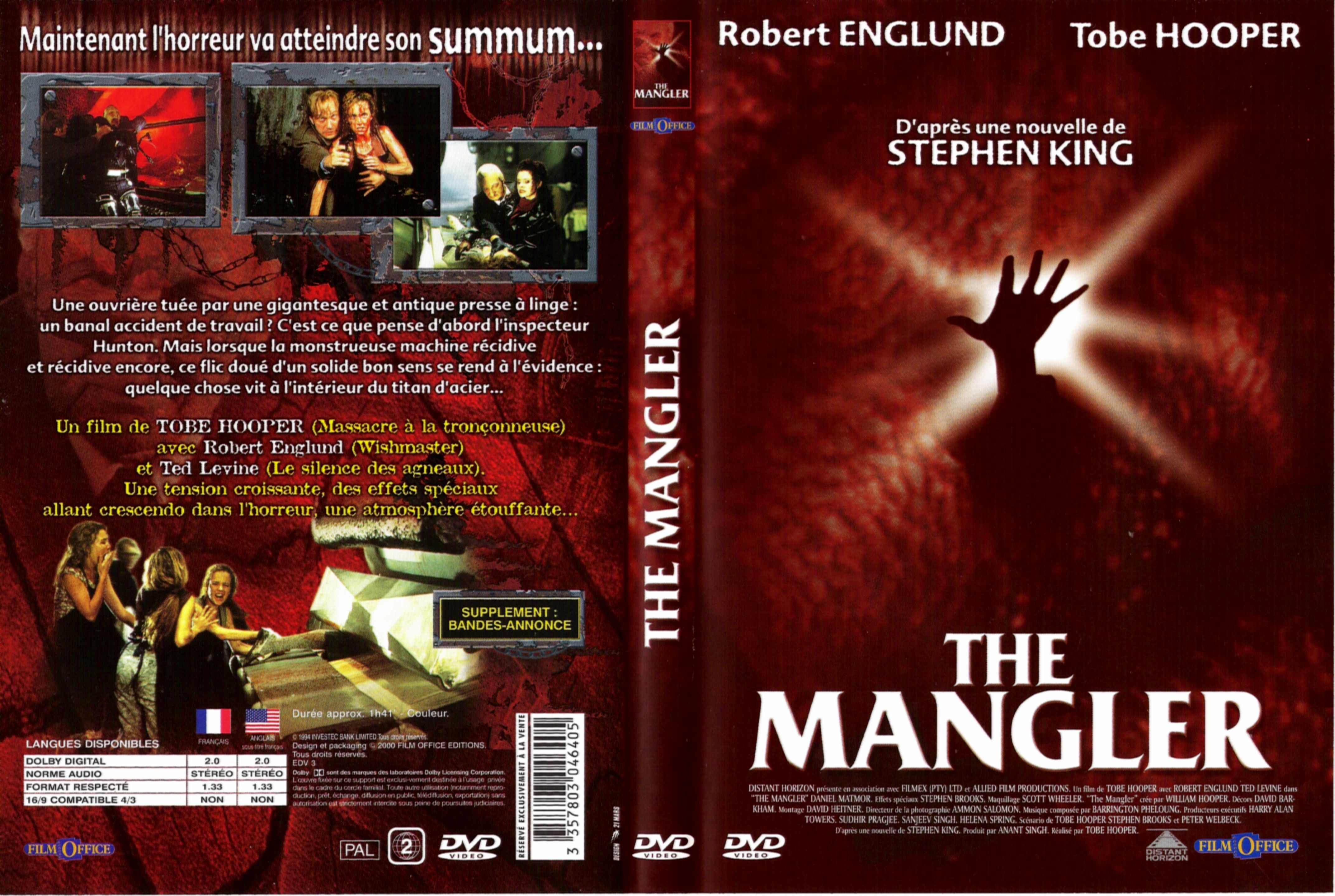 Jaquette DVD The mangler