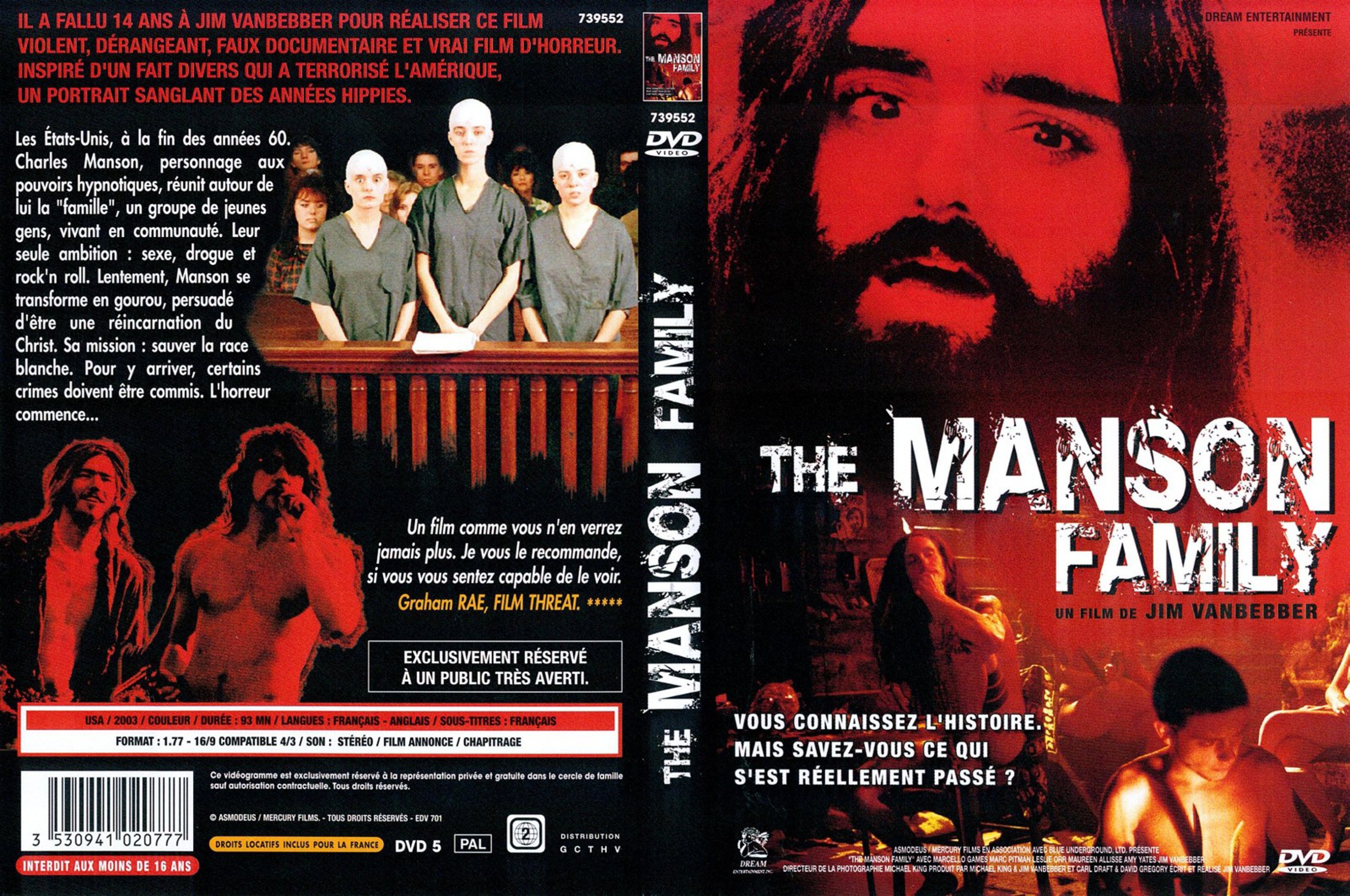 Jaquette DVD The manson family