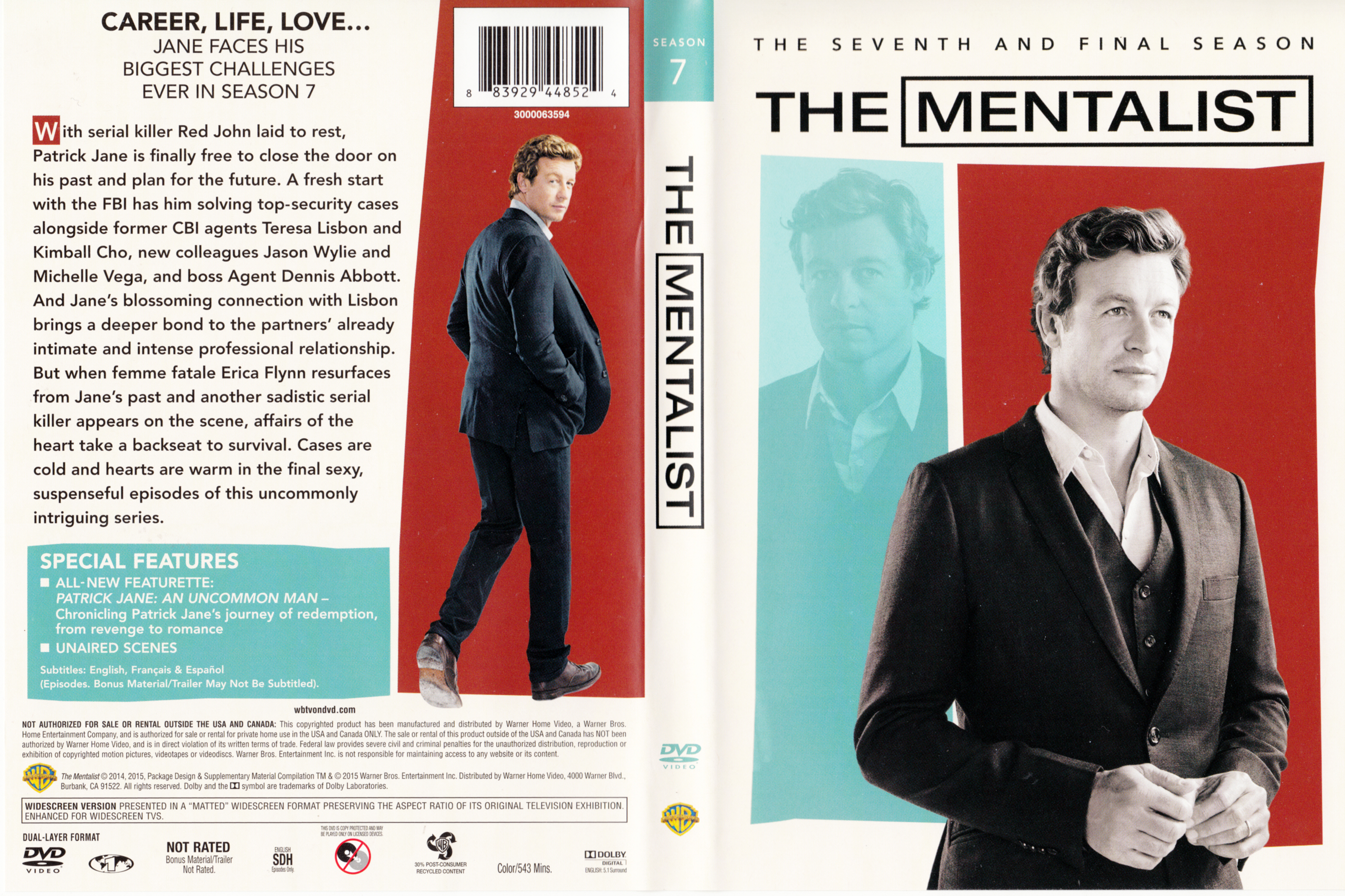 Jaquette DVD The mentalist Saison 7 COFFRET Zone 1