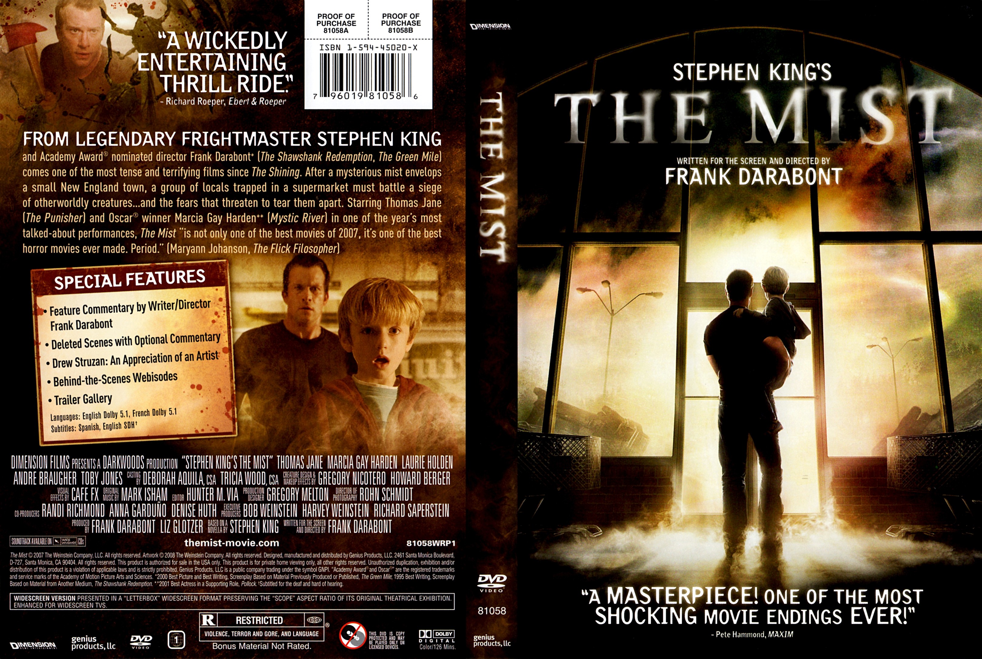 Jaquette DVD The mist Zone 1