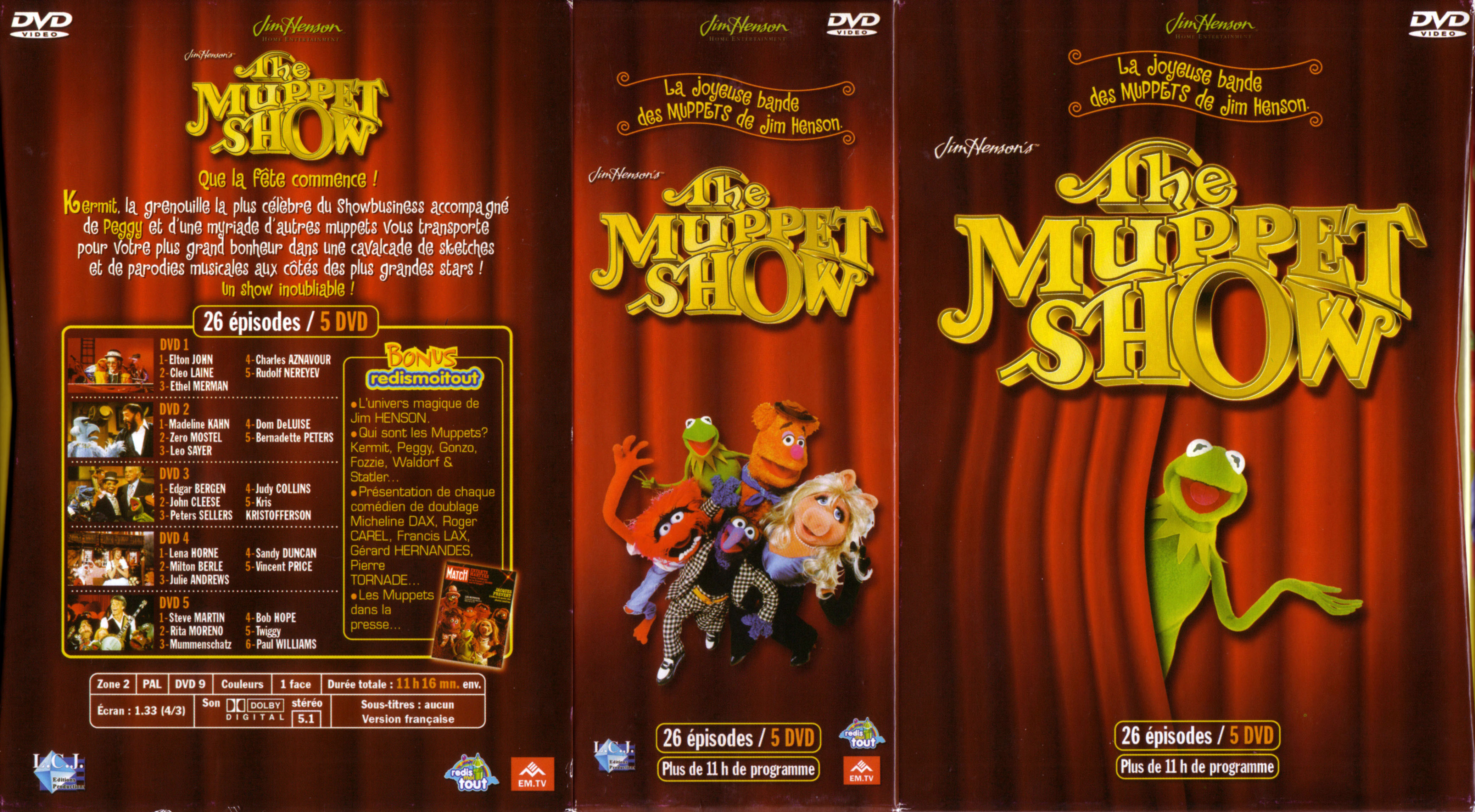 Jaquette DVD The muppet show COFFRET vol 1