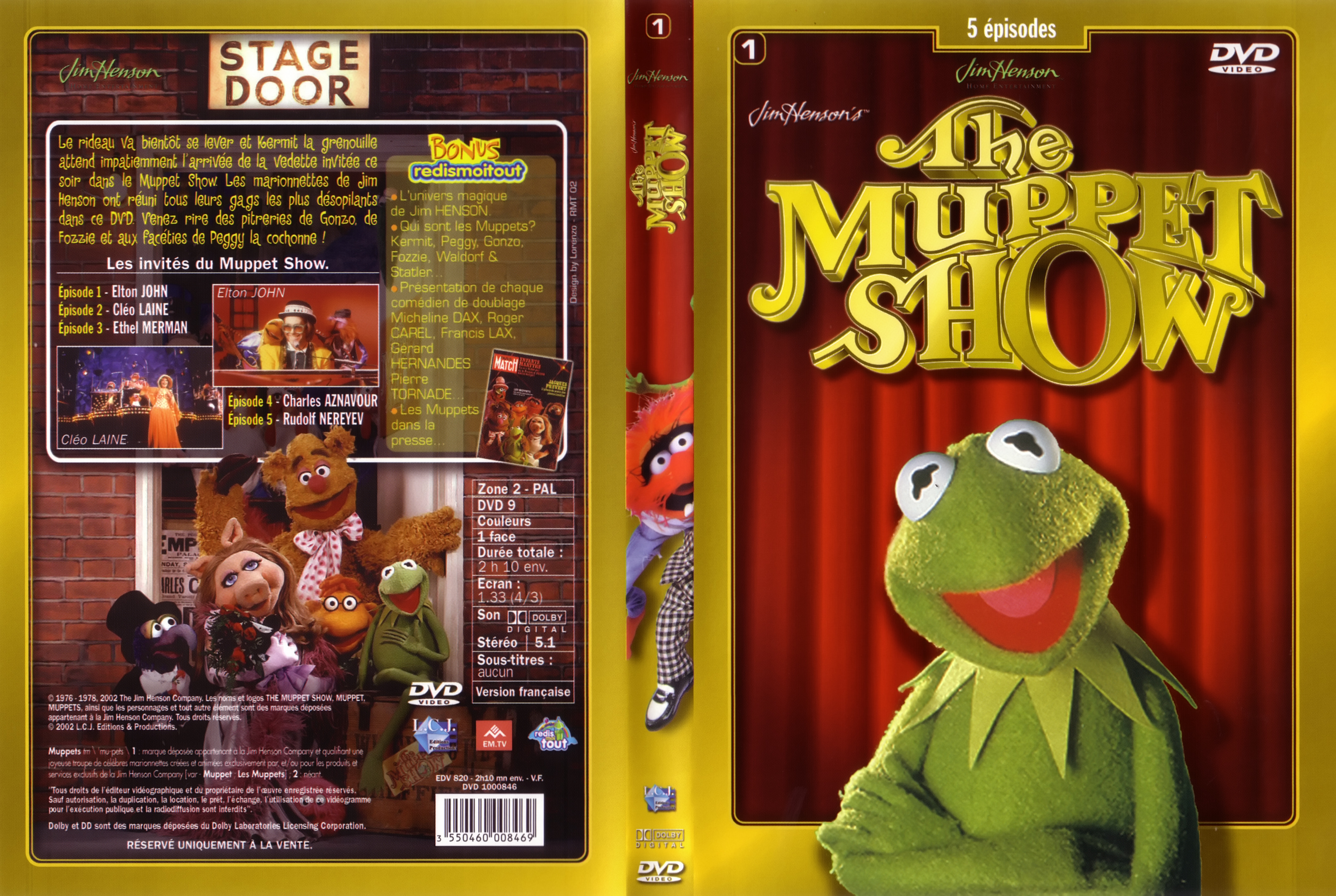 Jaquette DVD The muppet show vol 1 DVD 1