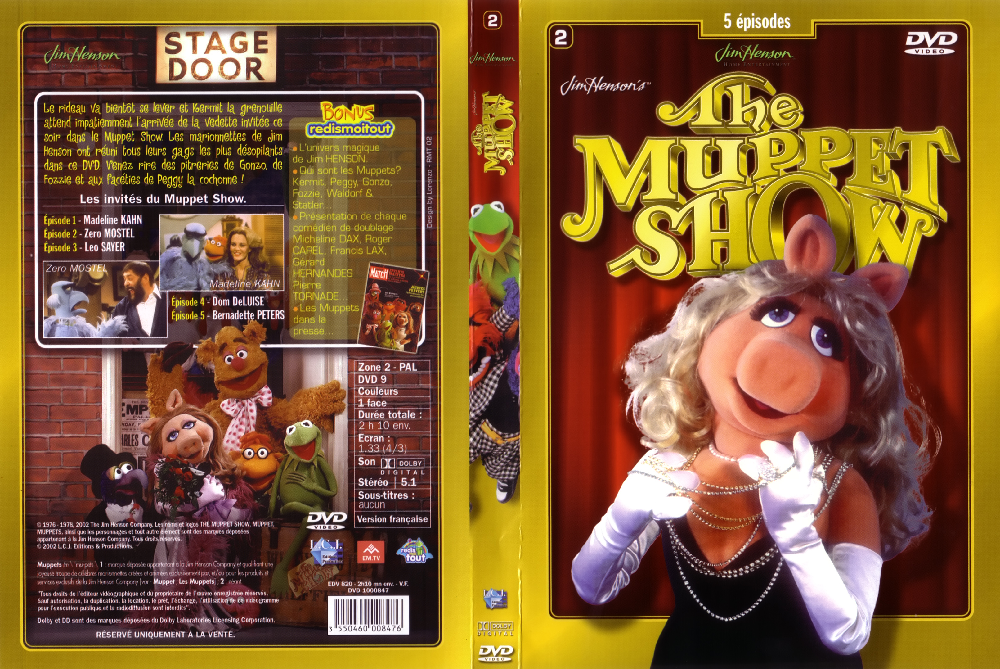 Jaquette DVD The muppet show vol 1 DVD 2