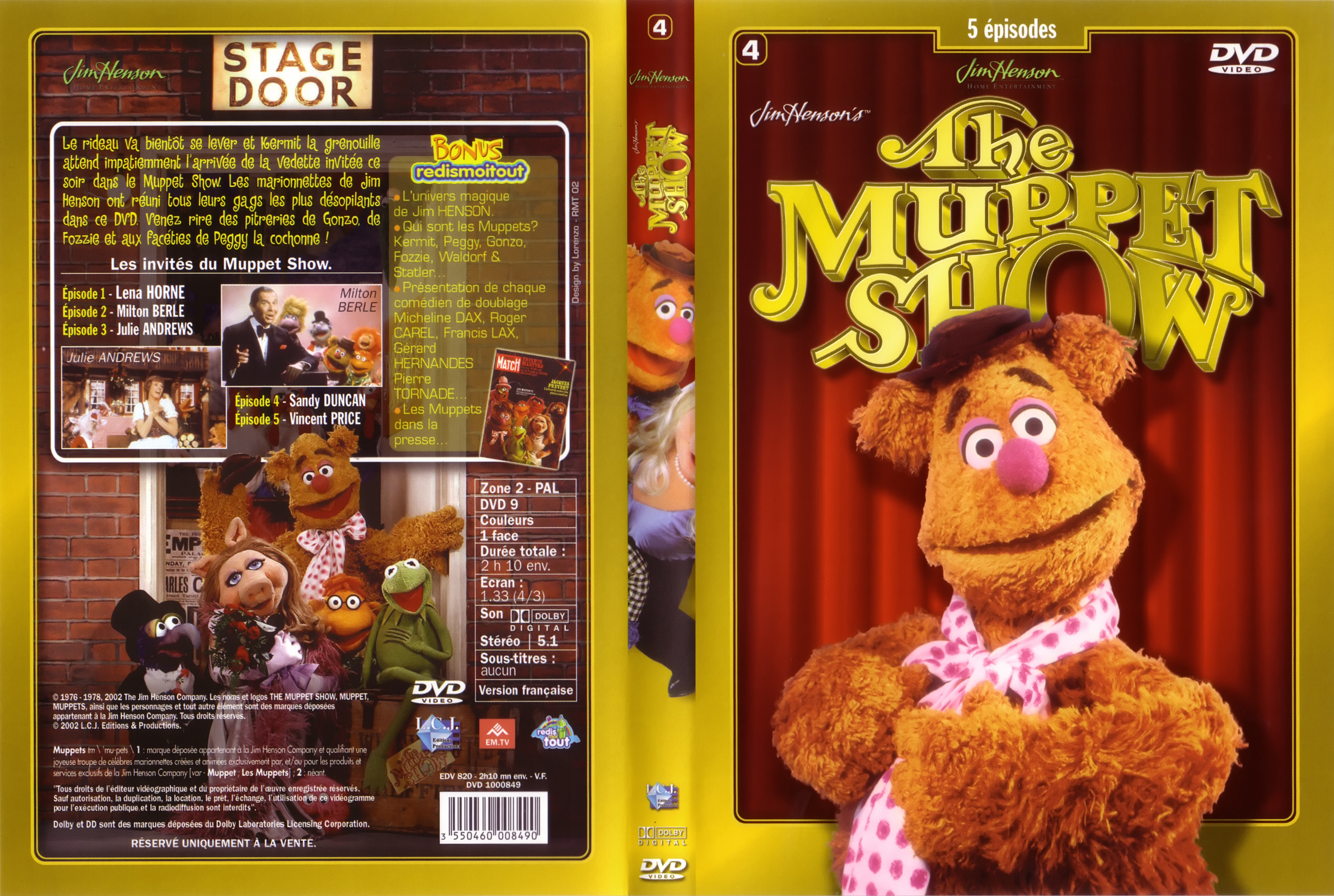 Jaquette DVD The muppet show vol 1 DVD 4