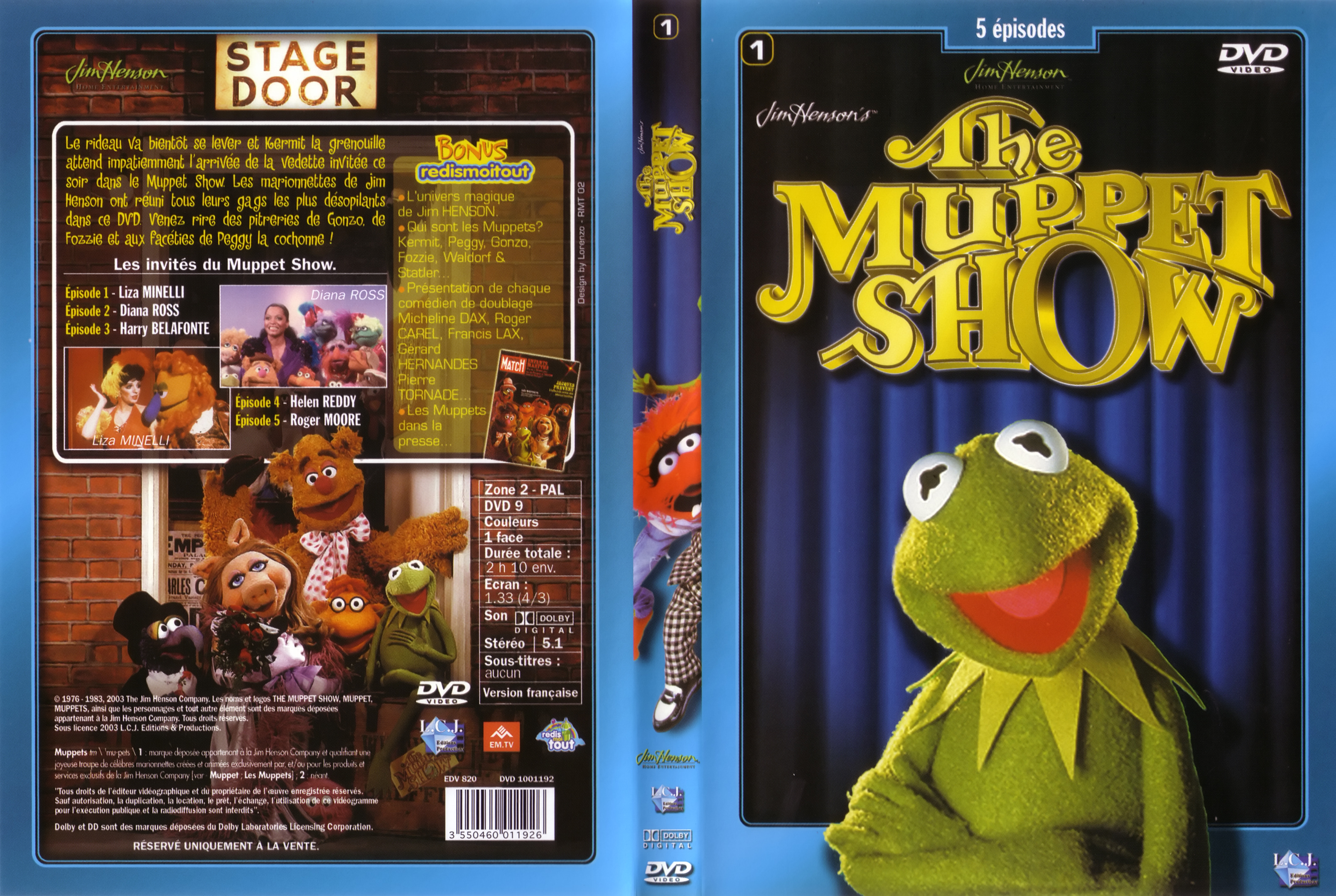 Jaquette DVD The muppet show vol 2 DVD 1