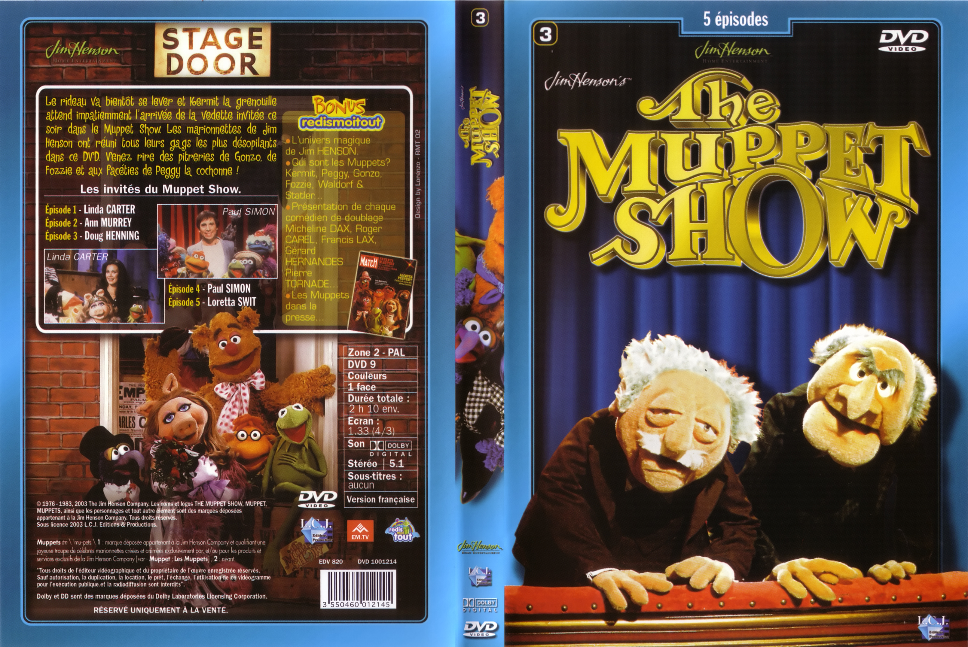 Jaquette DVD The muppet show vol 2 DVD 3